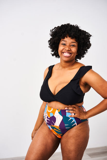 Latched Mama High Waisted Swim Bottoms with Pockets