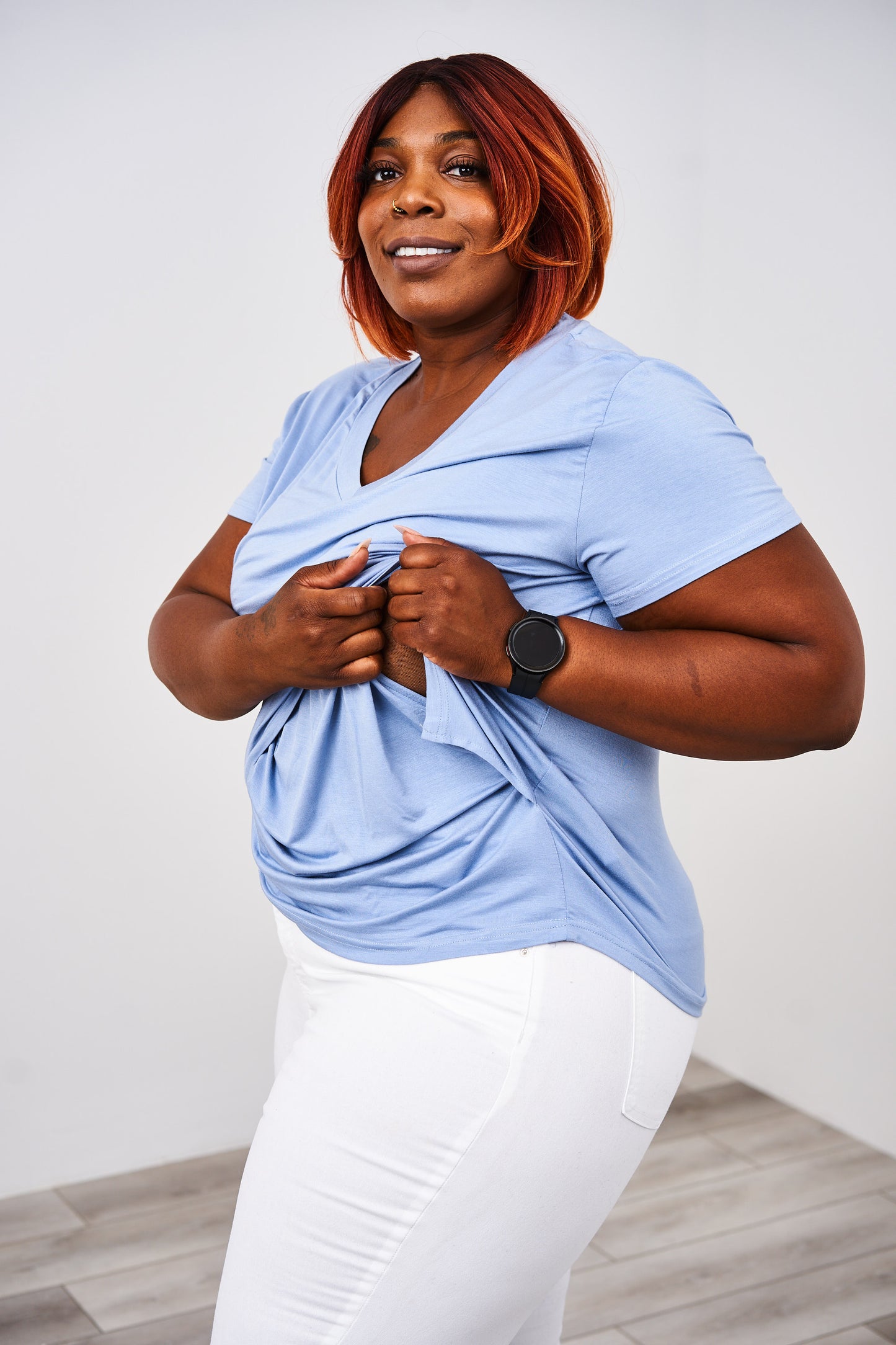 Latched Mama Go-To V-Neck Nursing Tee- Final Sale