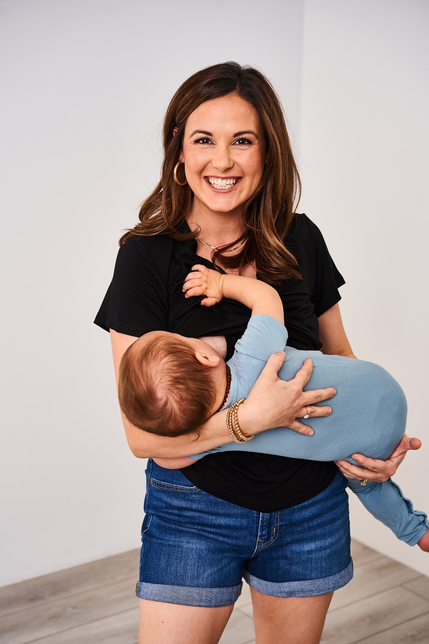 Latched Mama Go-To V-Neck Nursing Tee- Final Sale