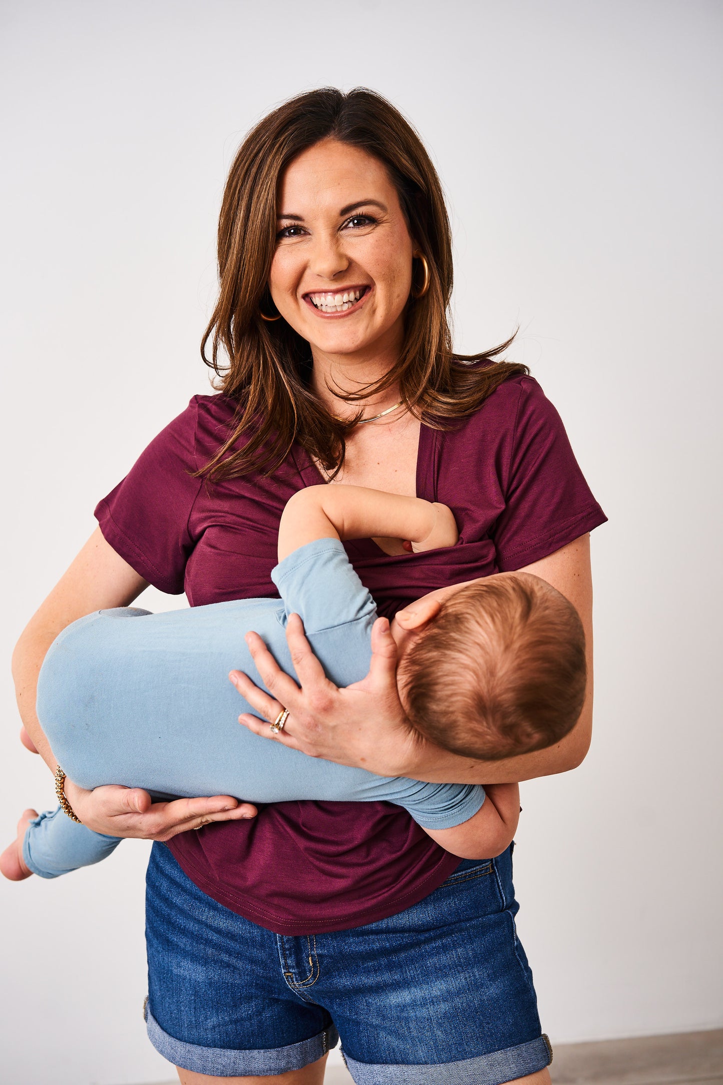 Latched Mama Go-To V-Neck Nursing Tee- Final Sale