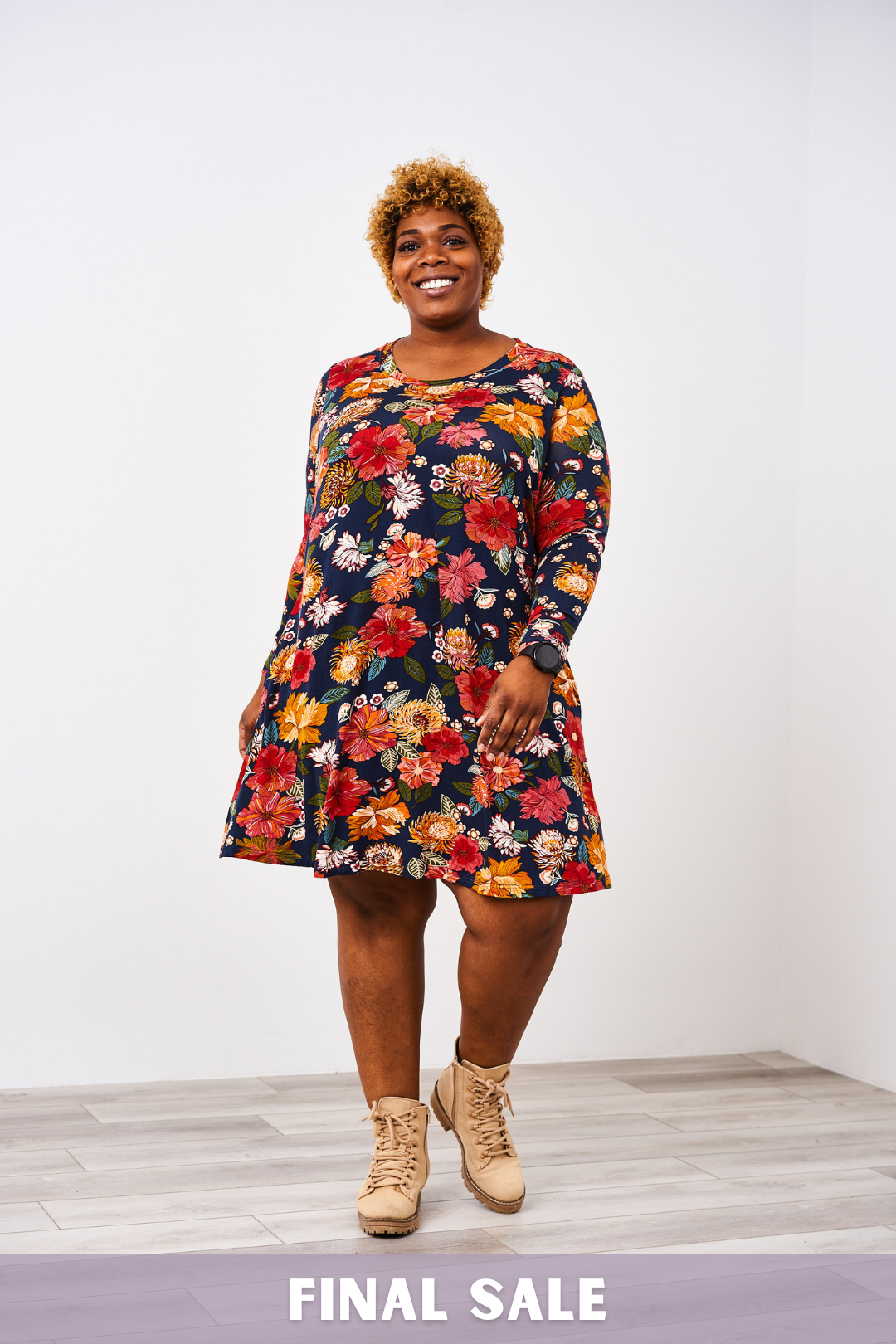 Latched Mama Long Sleeve Swing Nursing Dress Final Sale