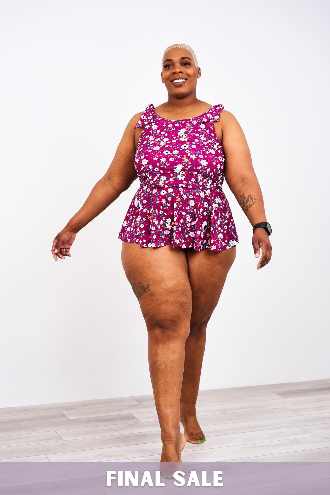 Latched Mama Peplum Nursing Swim Tankini Top - Final Sale