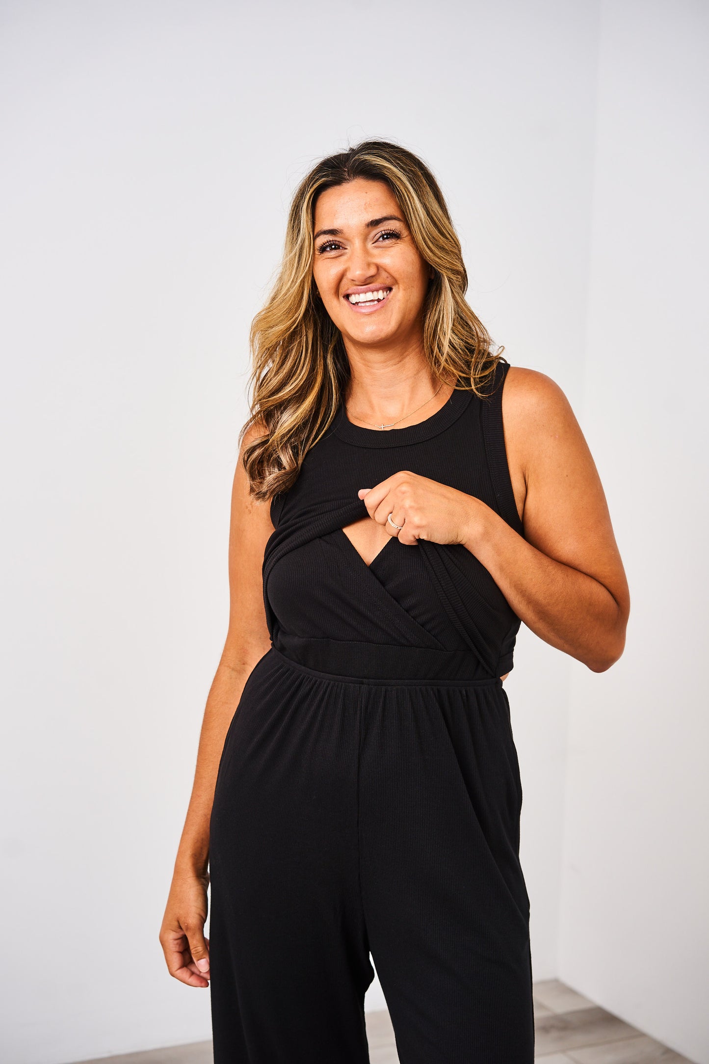 Latched Mama Ribbed Tie Back Nursing Jumper - Final Sale