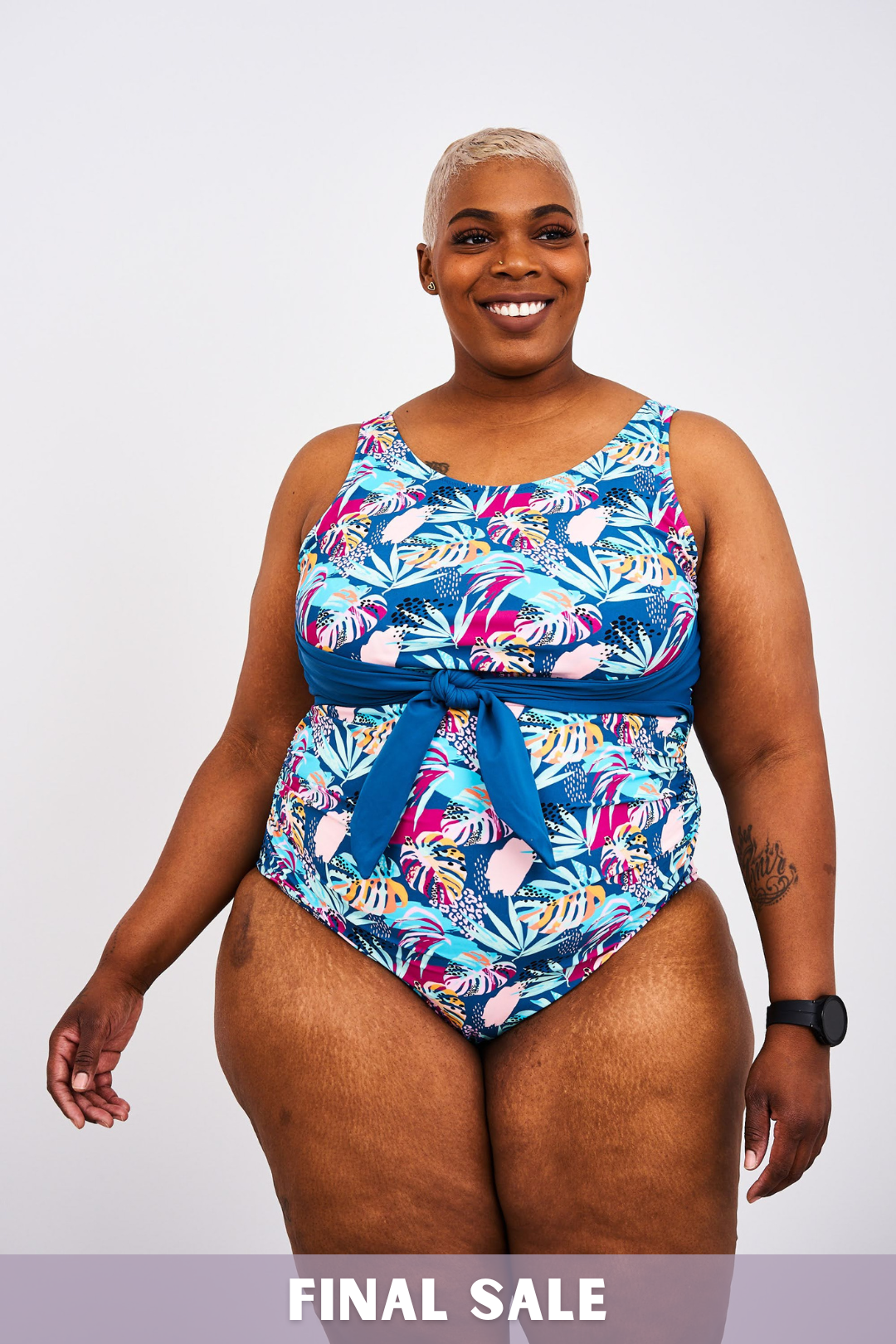 Latched Mama Tie Back Nursing Swim One Piece - Final Sale