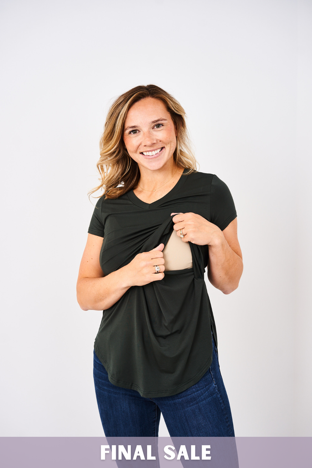 Latched Mama V-Neck Nursing Tee 2.0 - Final Sale