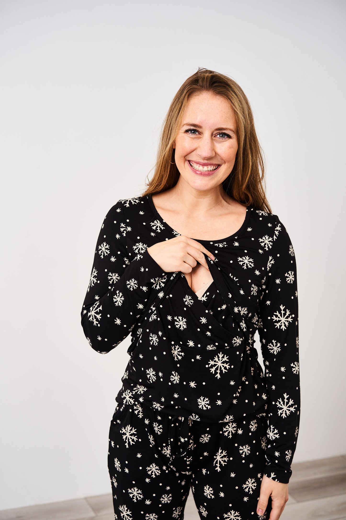 Latched Mama Winter Nights Long Sleeve Nursing Top & Jogger Set - Final Sale