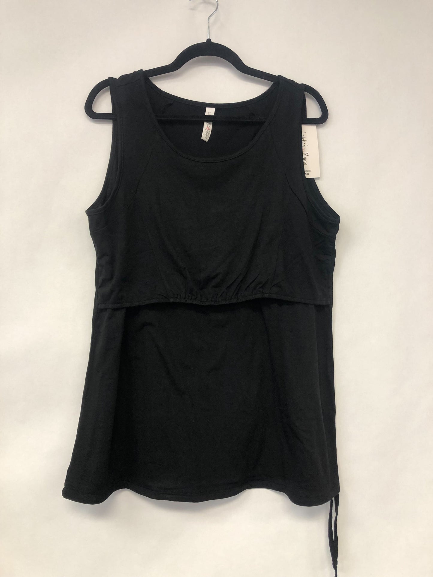 Outlet 6248 - Latched Mama Active Nursing Tank - Black - 1X