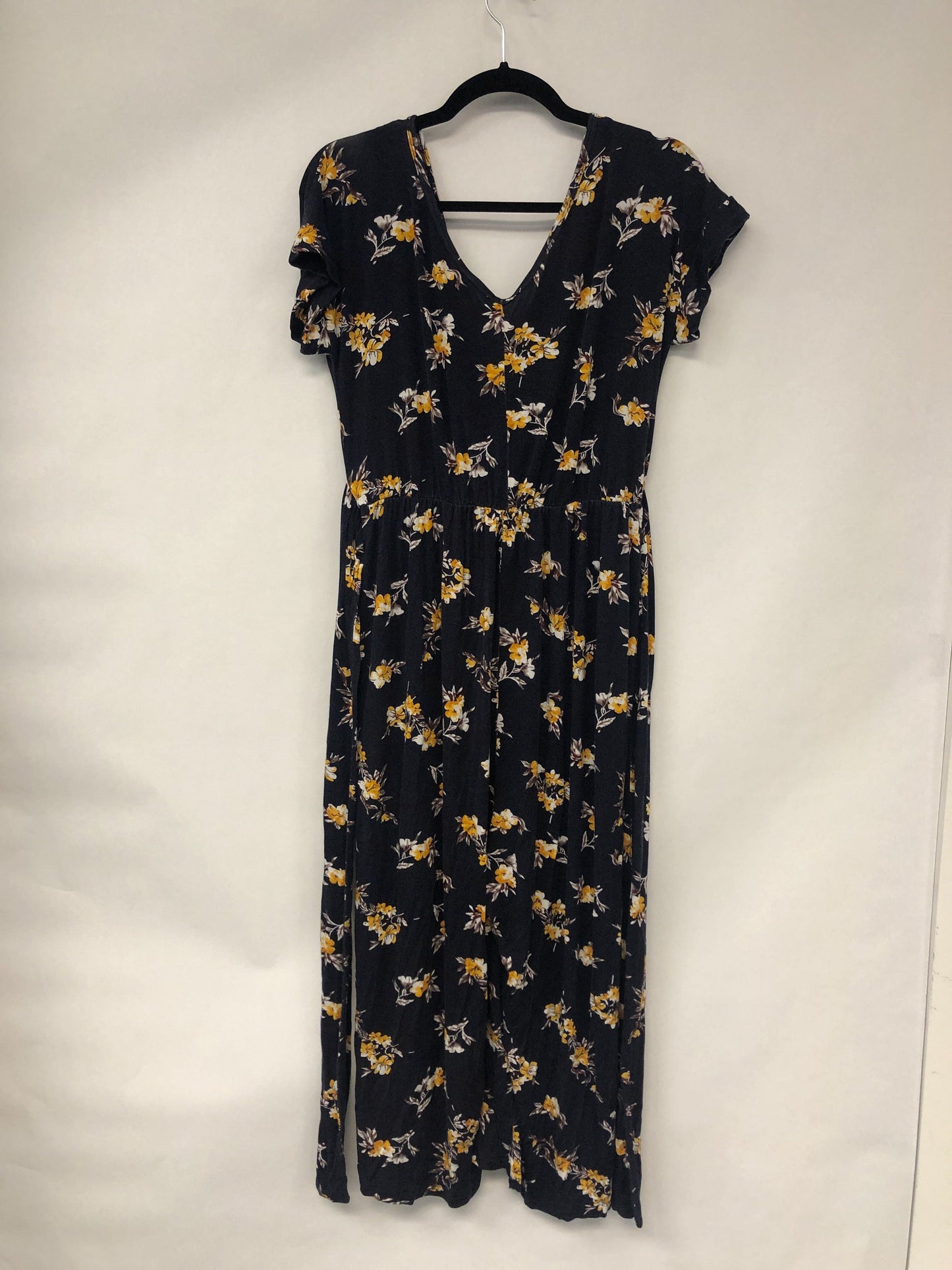 Outlet 6098 - Latched Mama V-Neck Nursing Jumpsuit - Canary Blooms - Medium