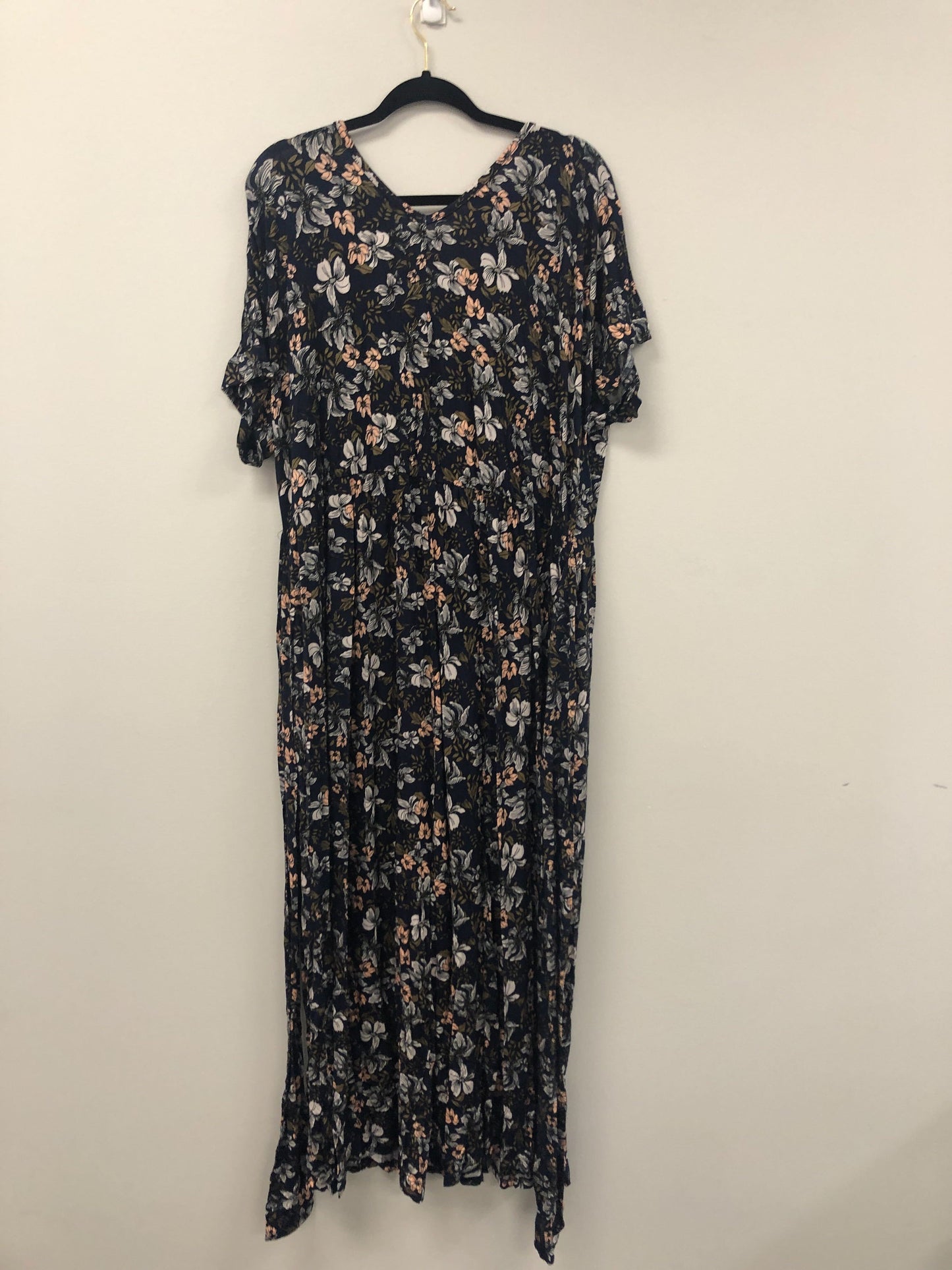 Outlet 5883 - Latched Mama V-Neck Nursing Jumpsuit - Enchanted Blooms - 3X