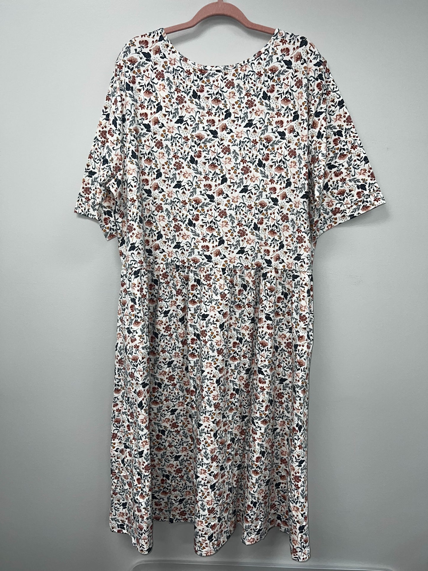 Outlet 5696 - Latched Mama Classic Cotton Nursing Dress - Wonderland Floral - 4X