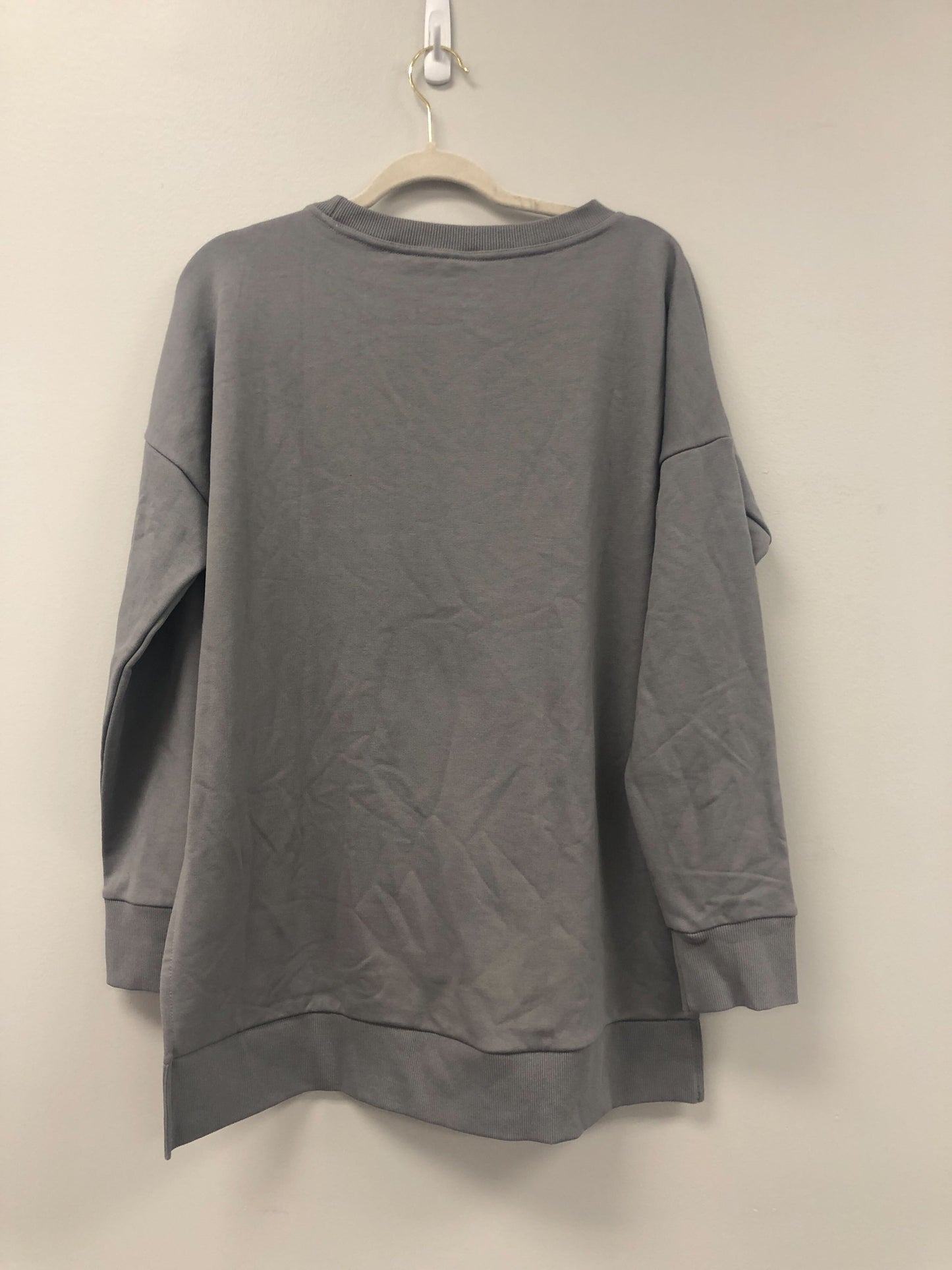 Outlet 5640 - Latched Mama Deluxe Crewneck Nursing Pullover - Stone Grey - M/L