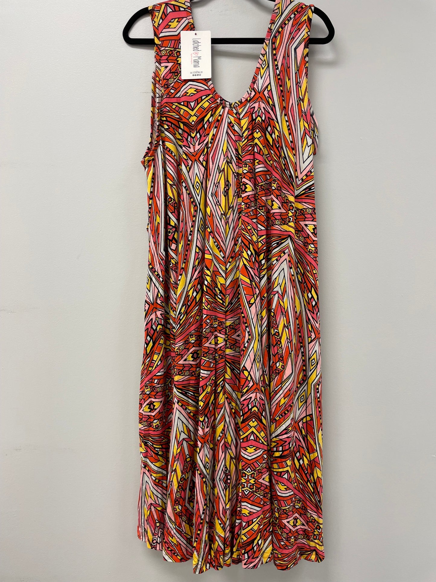 Outlet 5794 - Latched Mama Printed Nursing Romper - Citrus Zest - Plus