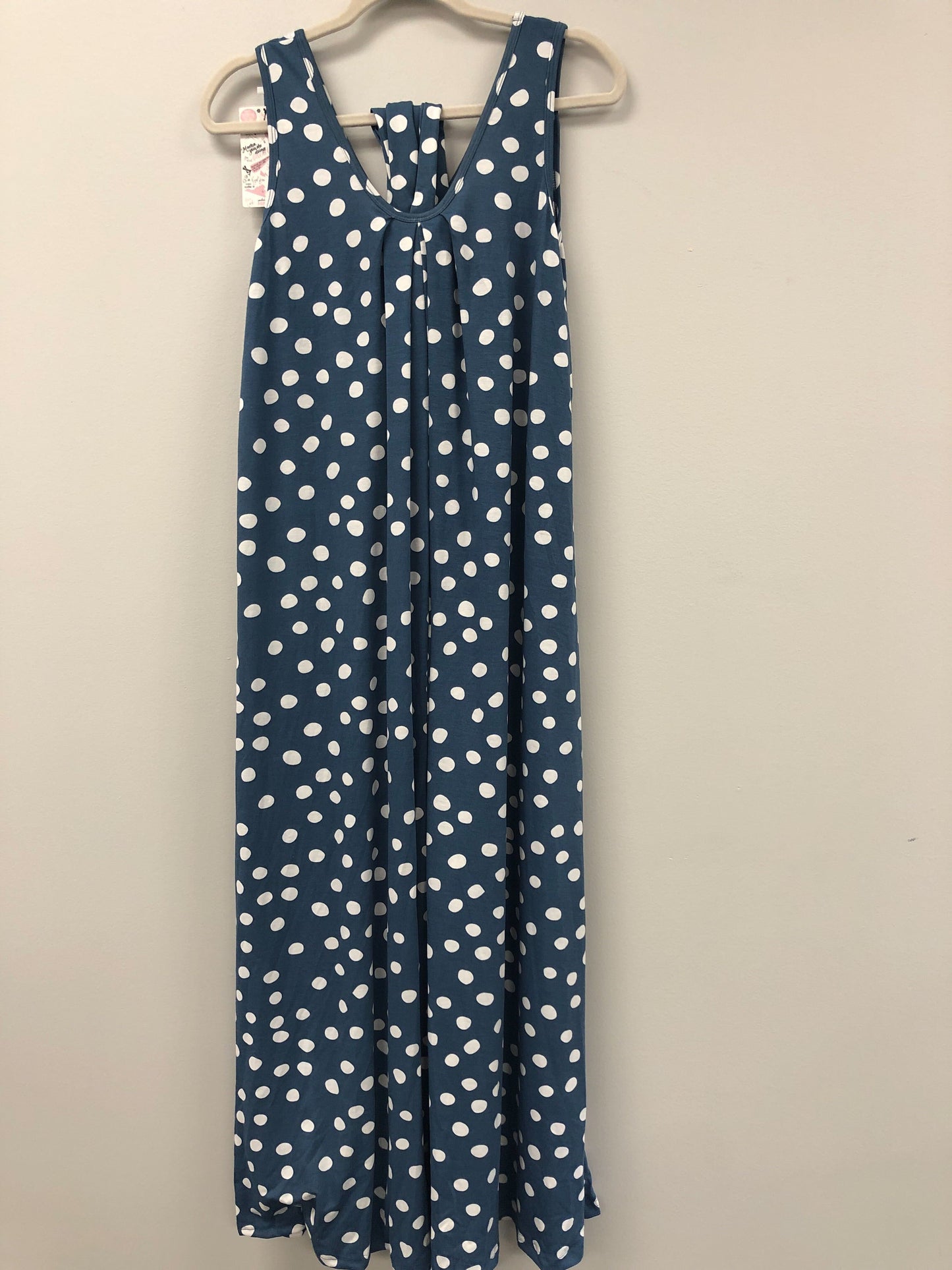 Outlet 5846 - Latched Mama Sleeveless Maxi Nursing Momper - Ocean Dots - Standard