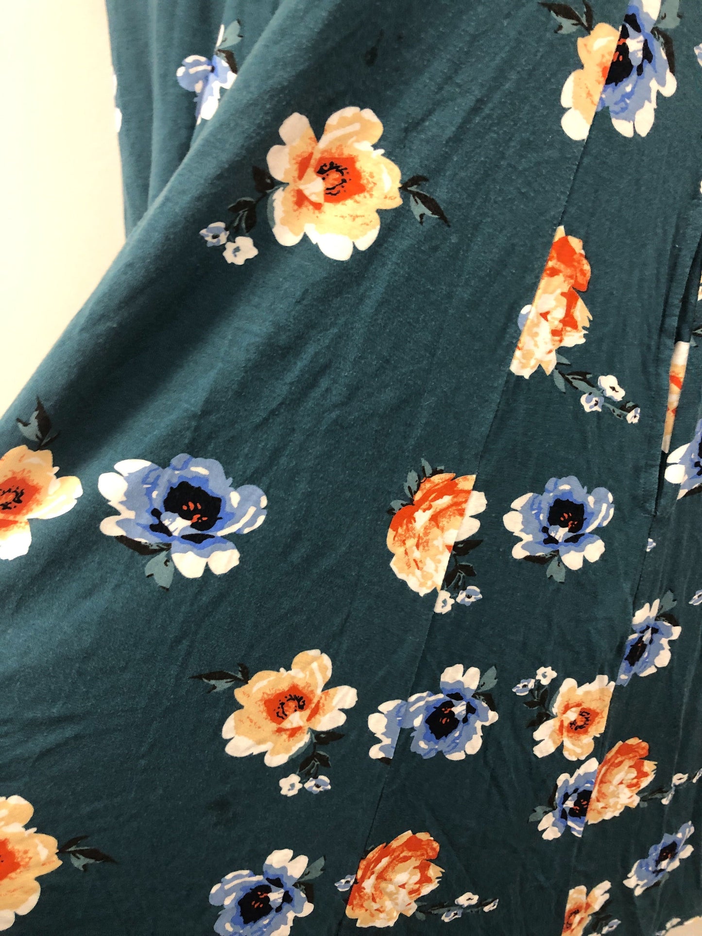 Outlet 5892 - Latched Mama Drawstring T-Shirt Nursing Dress - Teal Breeze - Large