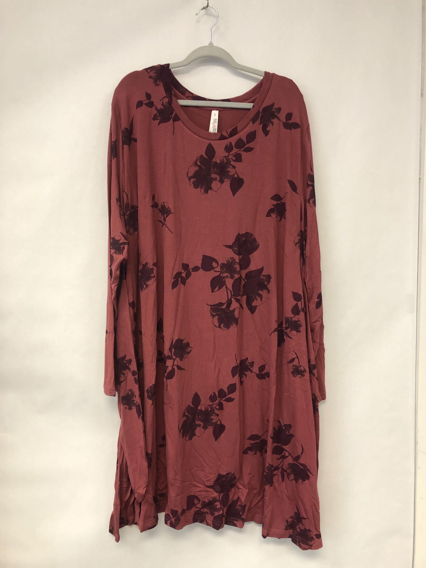 Outlet 6156 - Latched Mama Sweater Nursing Dress - Rosewood - 4X