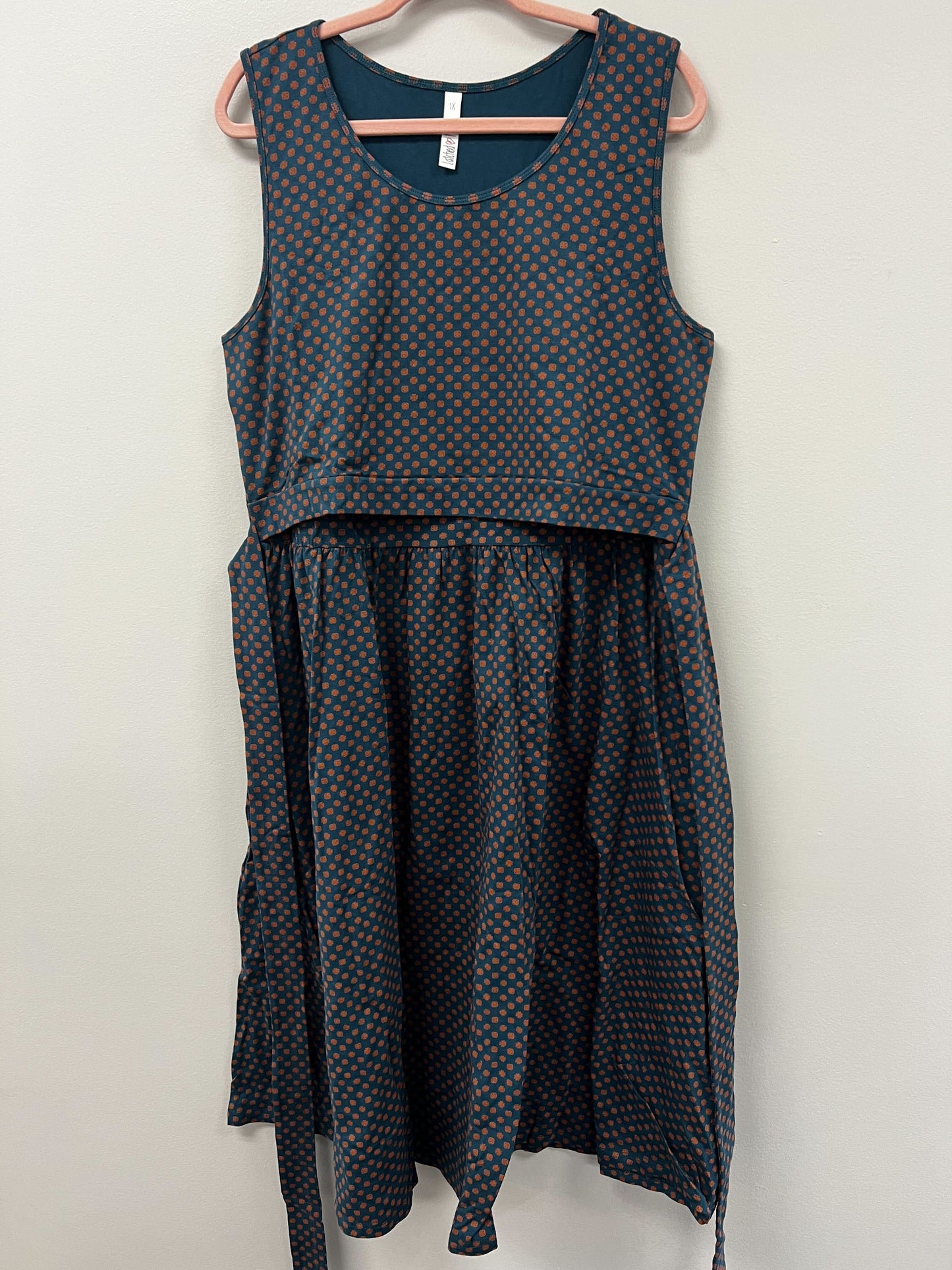 Outlet 5911 - Latched Mama Nursing Sundress - Blue Bauble - 1X