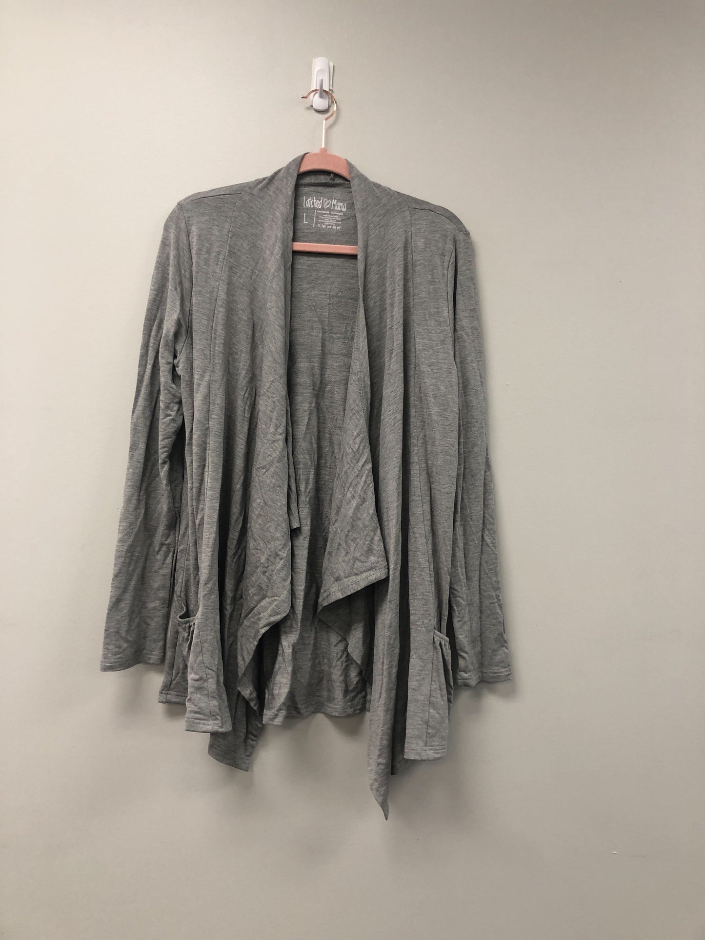 Outlet 6004 - Latched Mama Convertible Nursing Cardigan - Cloud - Large