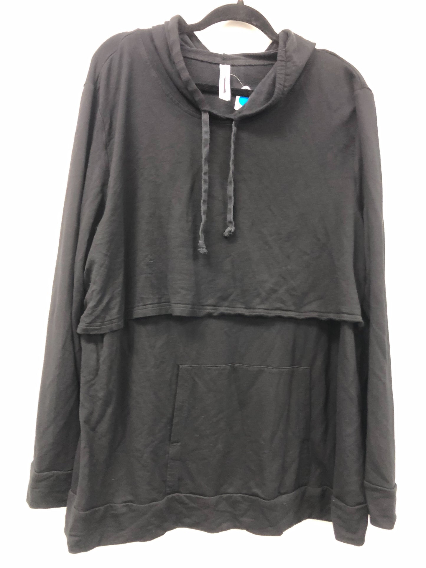Outlet 5801 - Latched Mama Cloud Nursing Hoodie - Black - 3X
