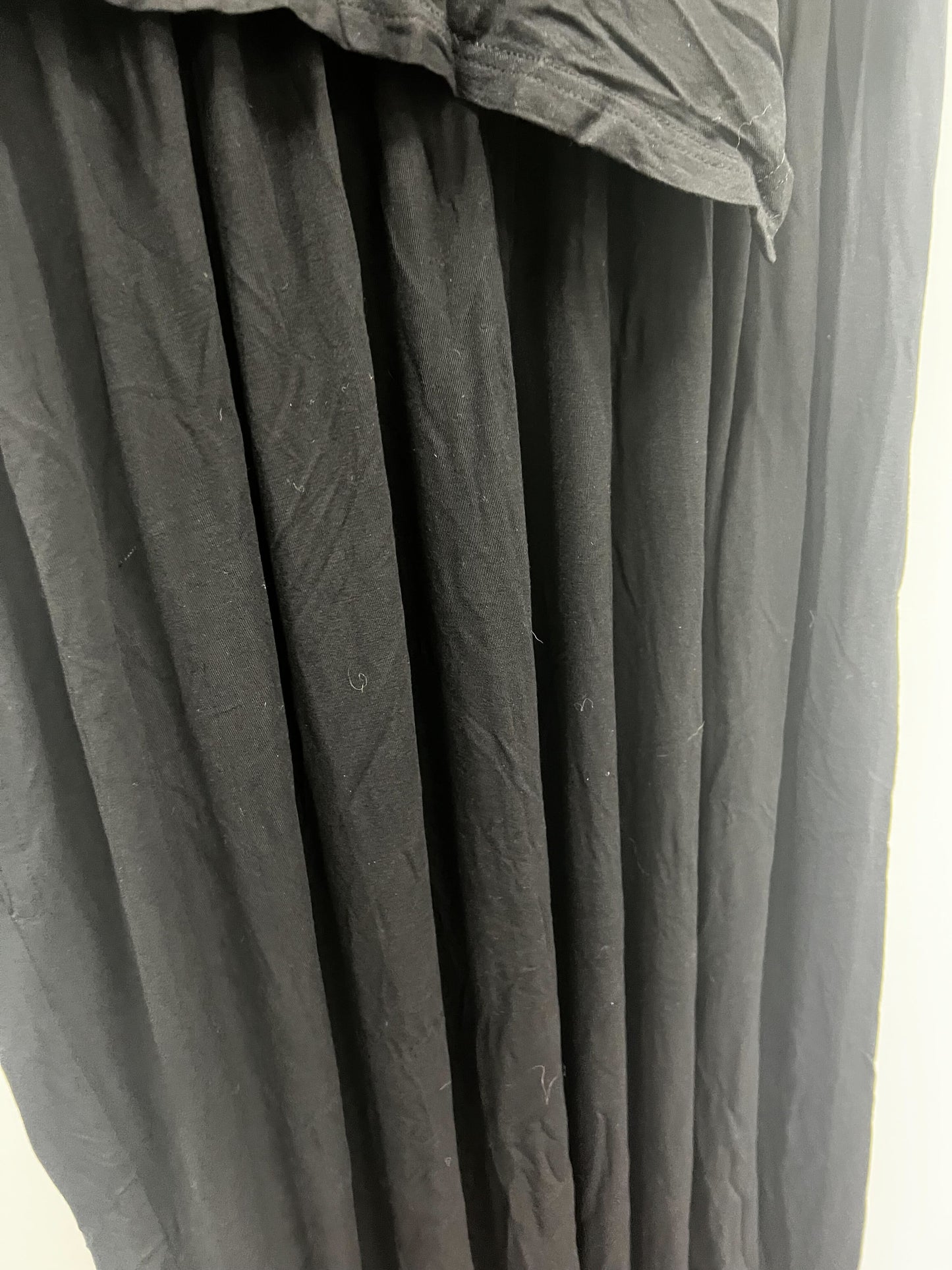 Outlet 5712 - Latched Mama Front Knot Nursing Maxi Dress - Black - 2X
