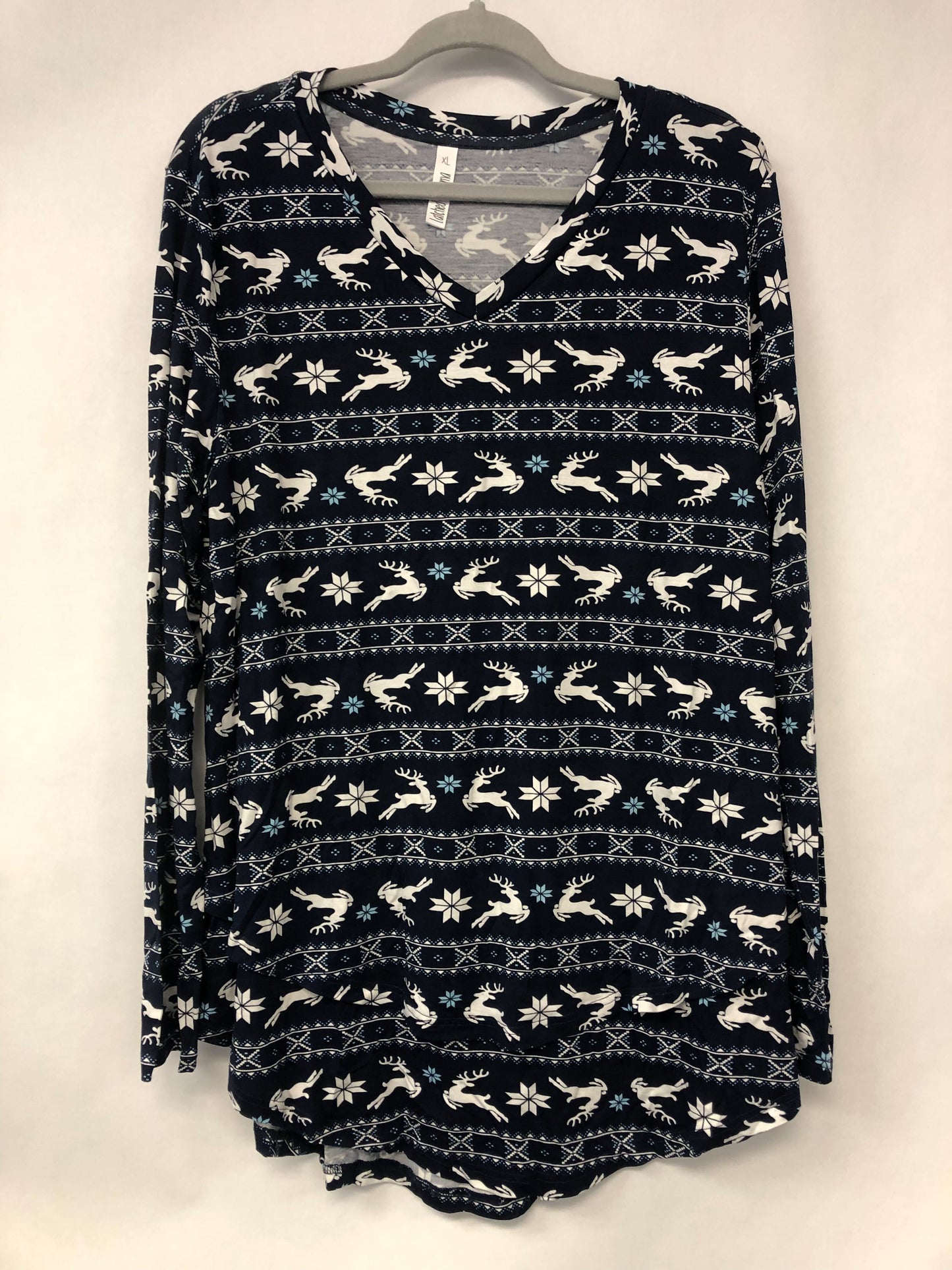 Outlet 6151 - Latched Mama Long Sleeve V-Neck Tee - Winter Wonderland - Extra Large