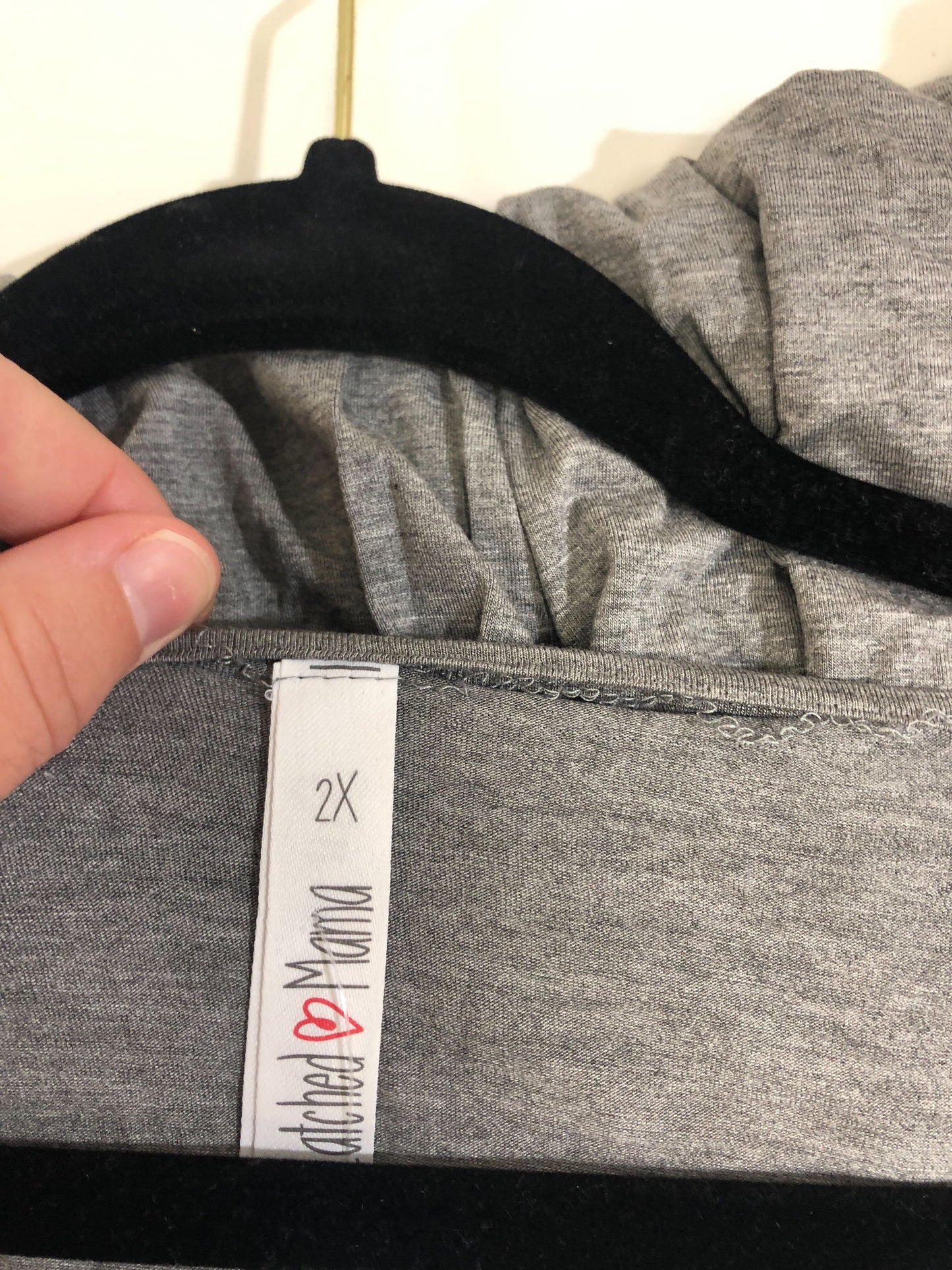 Outlet 5848 - Latched Mama Boardwalk Nursing Romper - Light Grey - 2X