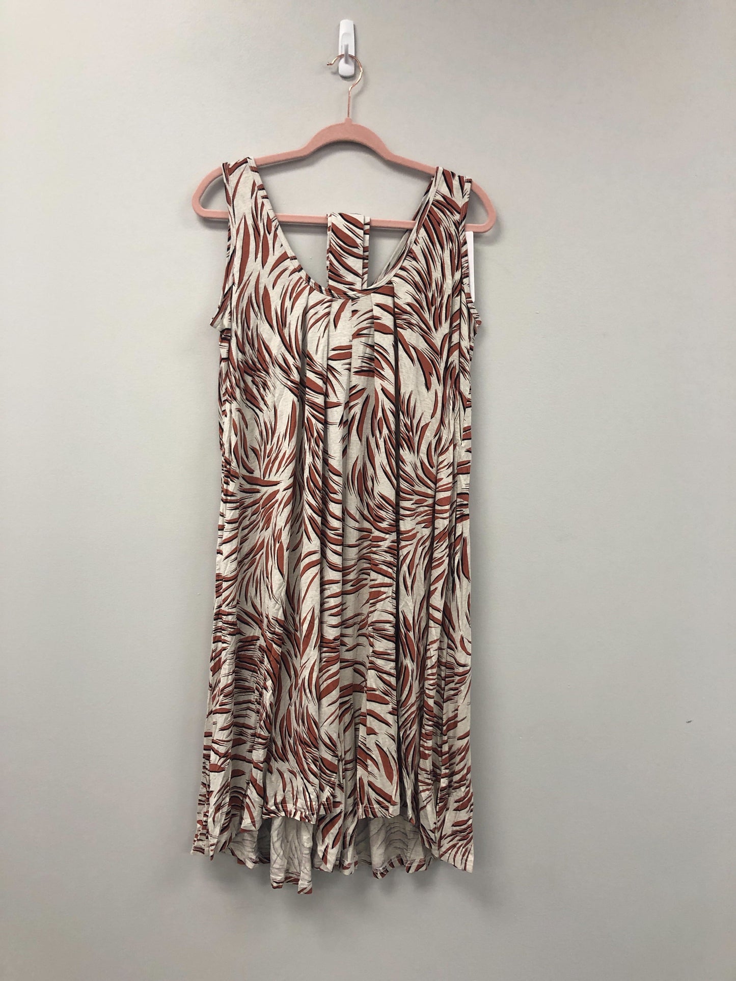 Outlet 5869 - Latched Mama Printed Nursing Romper - Copper/Black Leaf - Standard