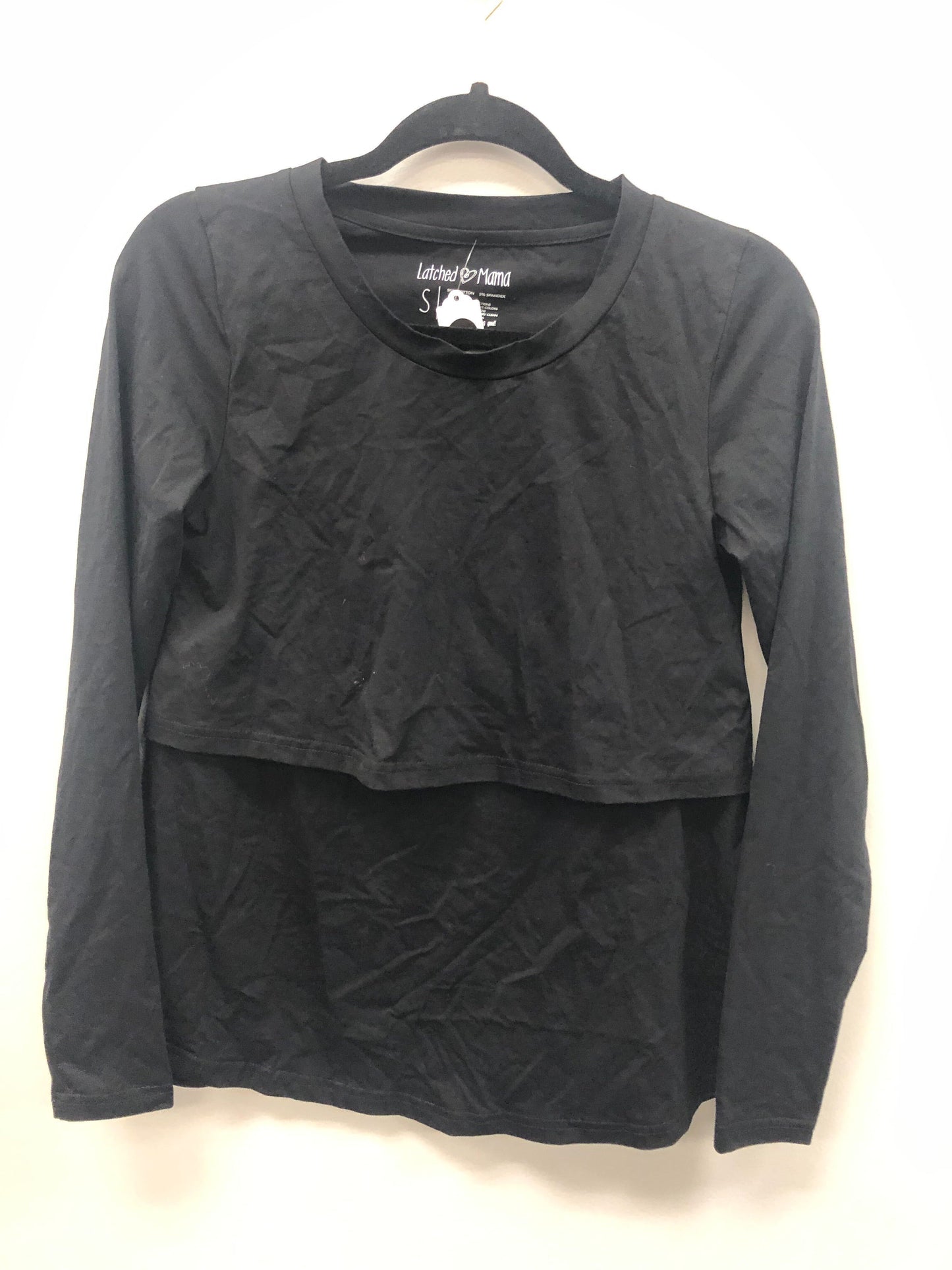 Outlet 6003 - Latched Mama Long Sleeve Cotton Swing Tee - Black - Small