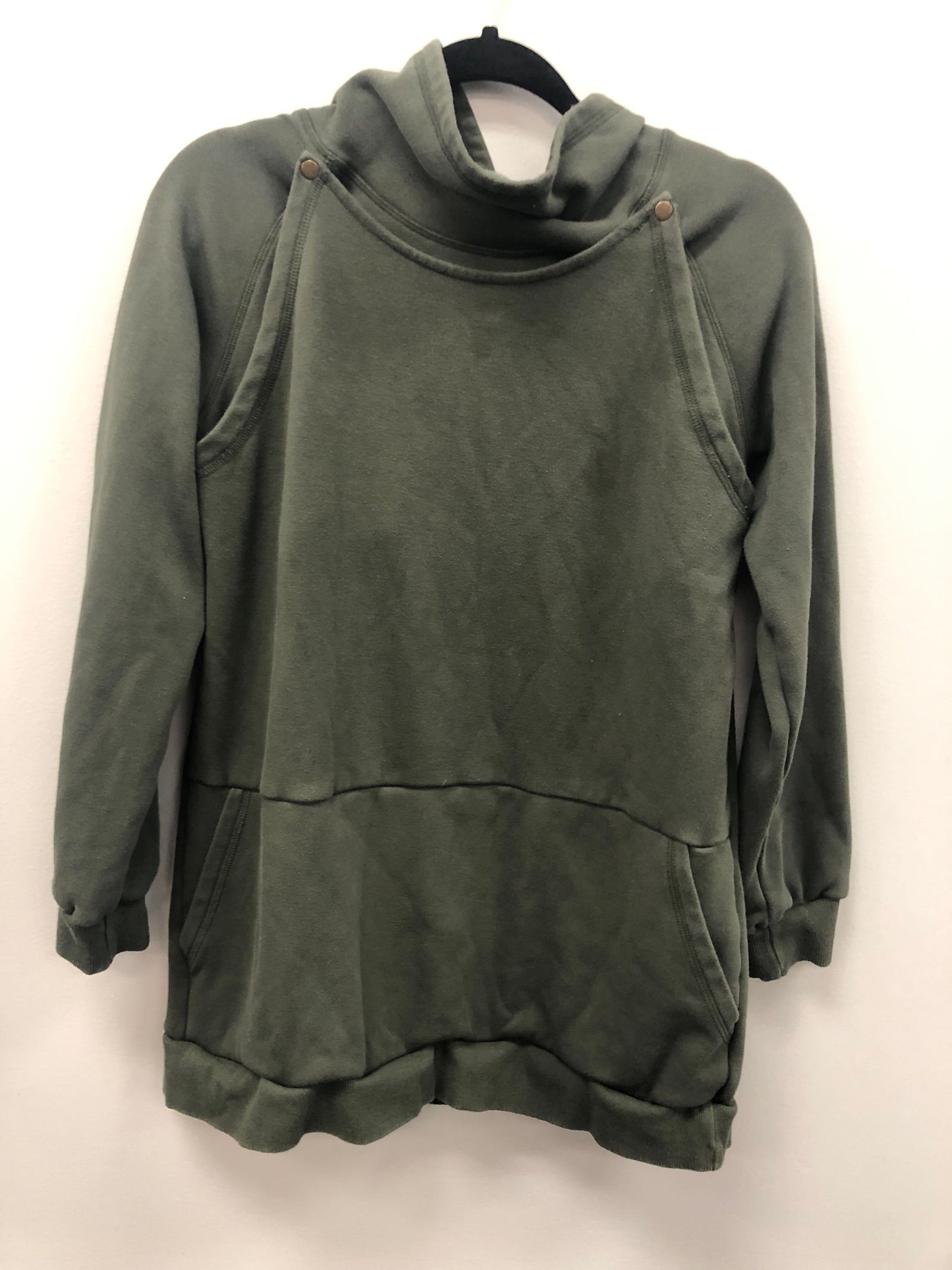 Outlet 5729 - Latched Mama Harbor Snap Nursing Pullover - Green - Extra Large