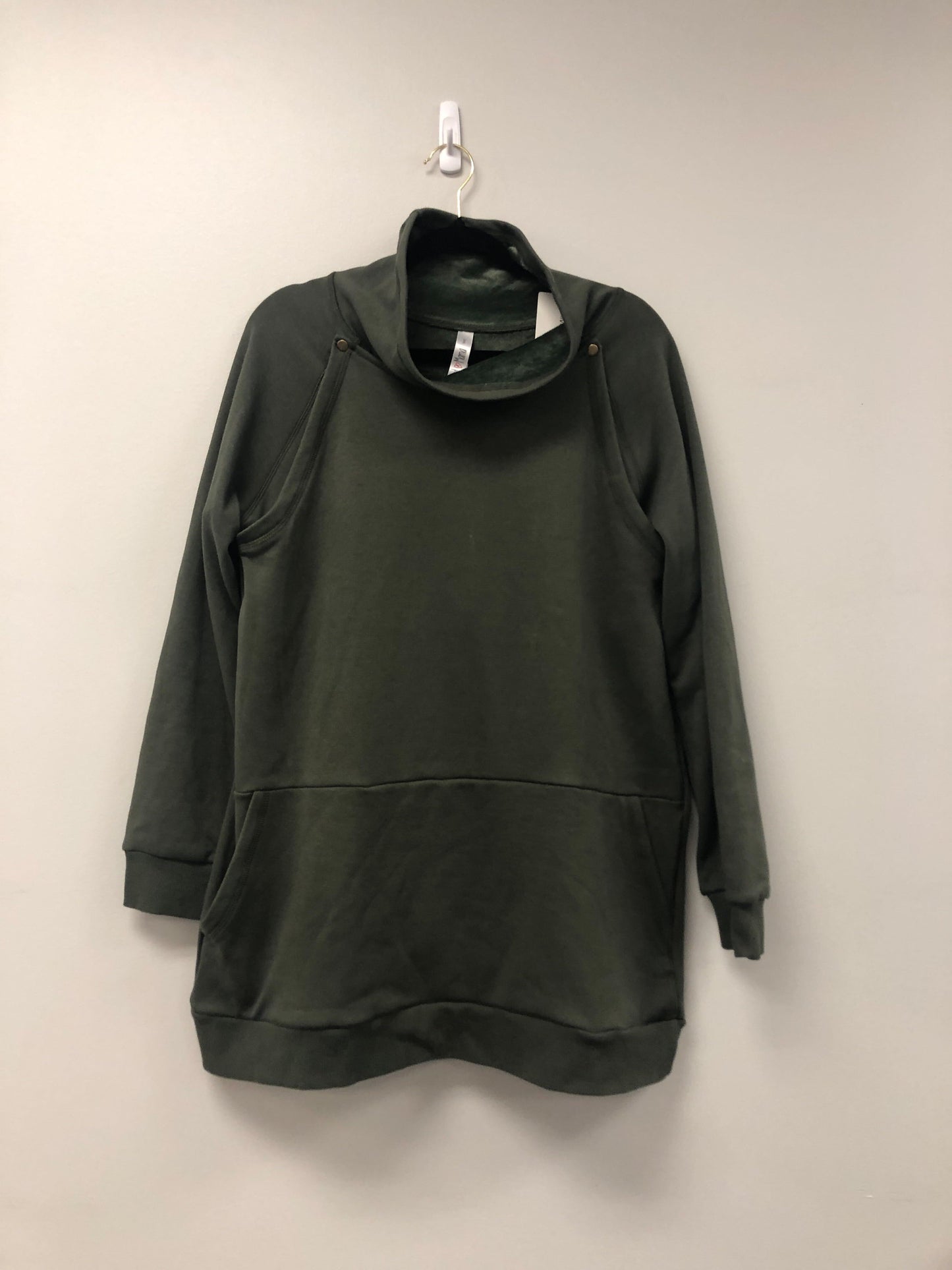 Outlet 5589 - Latched Mama Harbor Snap Nursing Pullover - Green - 1X