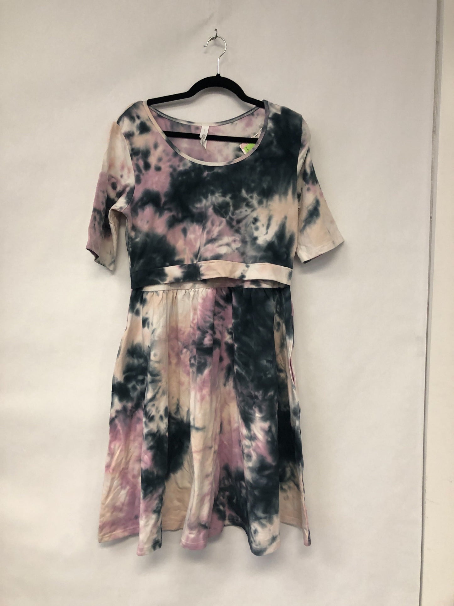 Outlet 6273 - Latched Mama Simple Cotton Nursing Dress - Cosmic Karma - Large