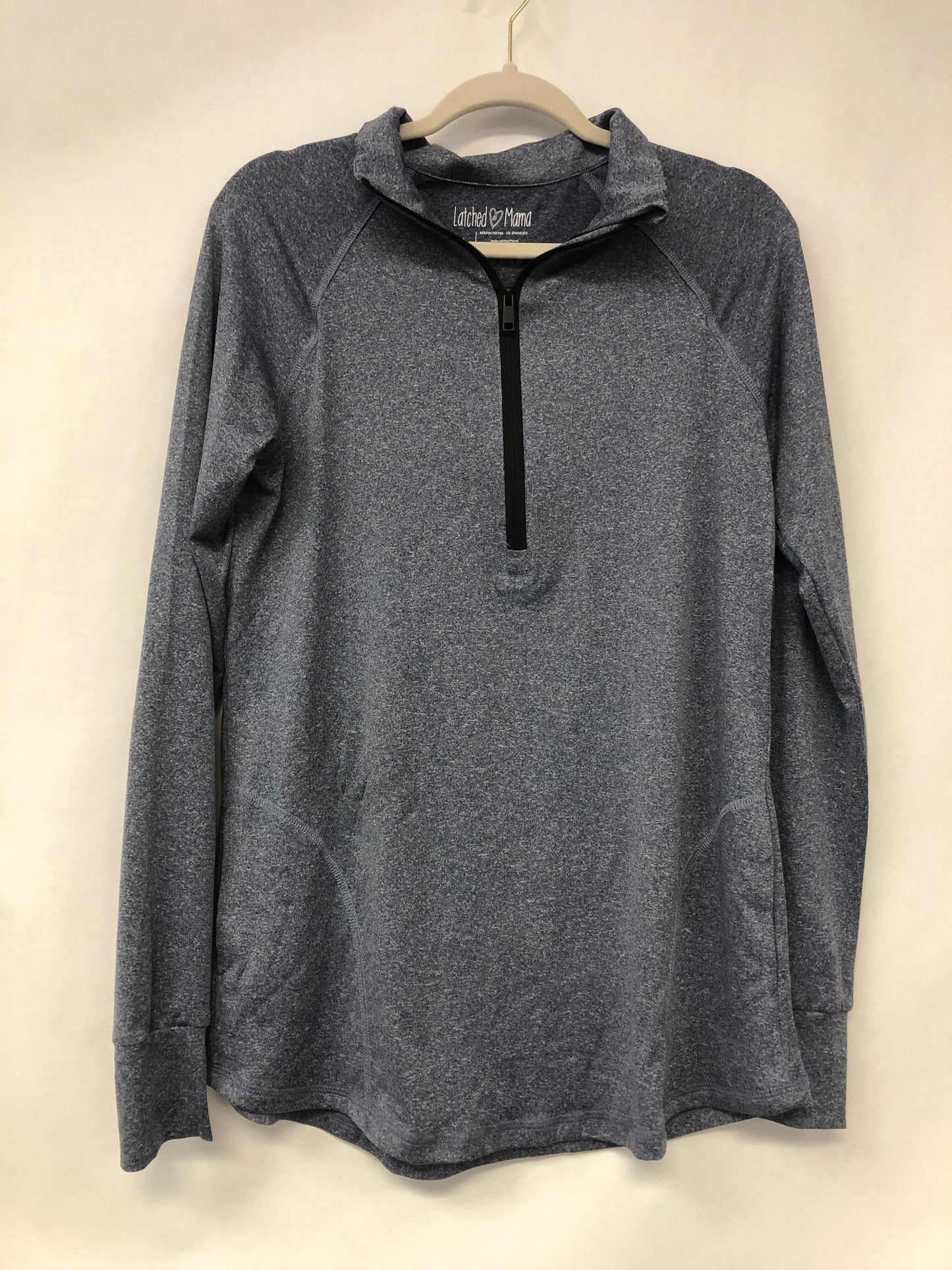 Outlet 6139 - Latched Mama 1/4 Zip Performance Nursing Pullover - Graphite - Medium