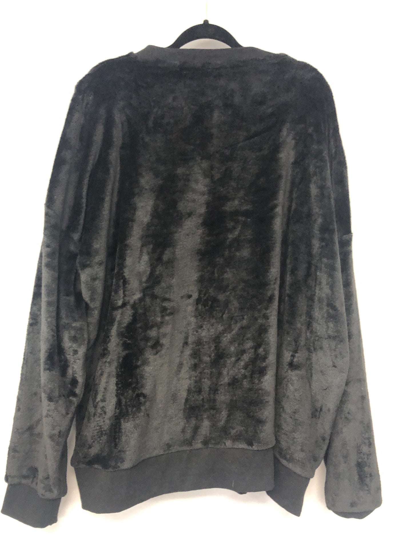 Outlet 6072 - Latched Mama Fleece Snap Nursing Pullover - Black - 3X