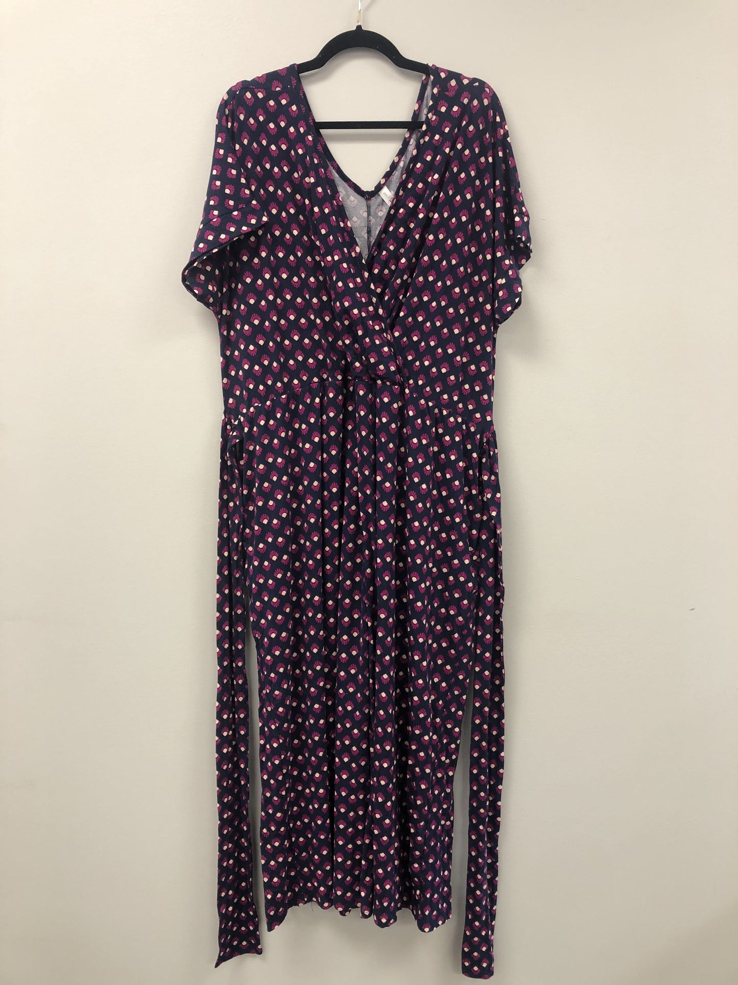 Outlet 5522 - Latched Mama V-Neck Nursing Jumpsuit - Treasure Cove - 4X