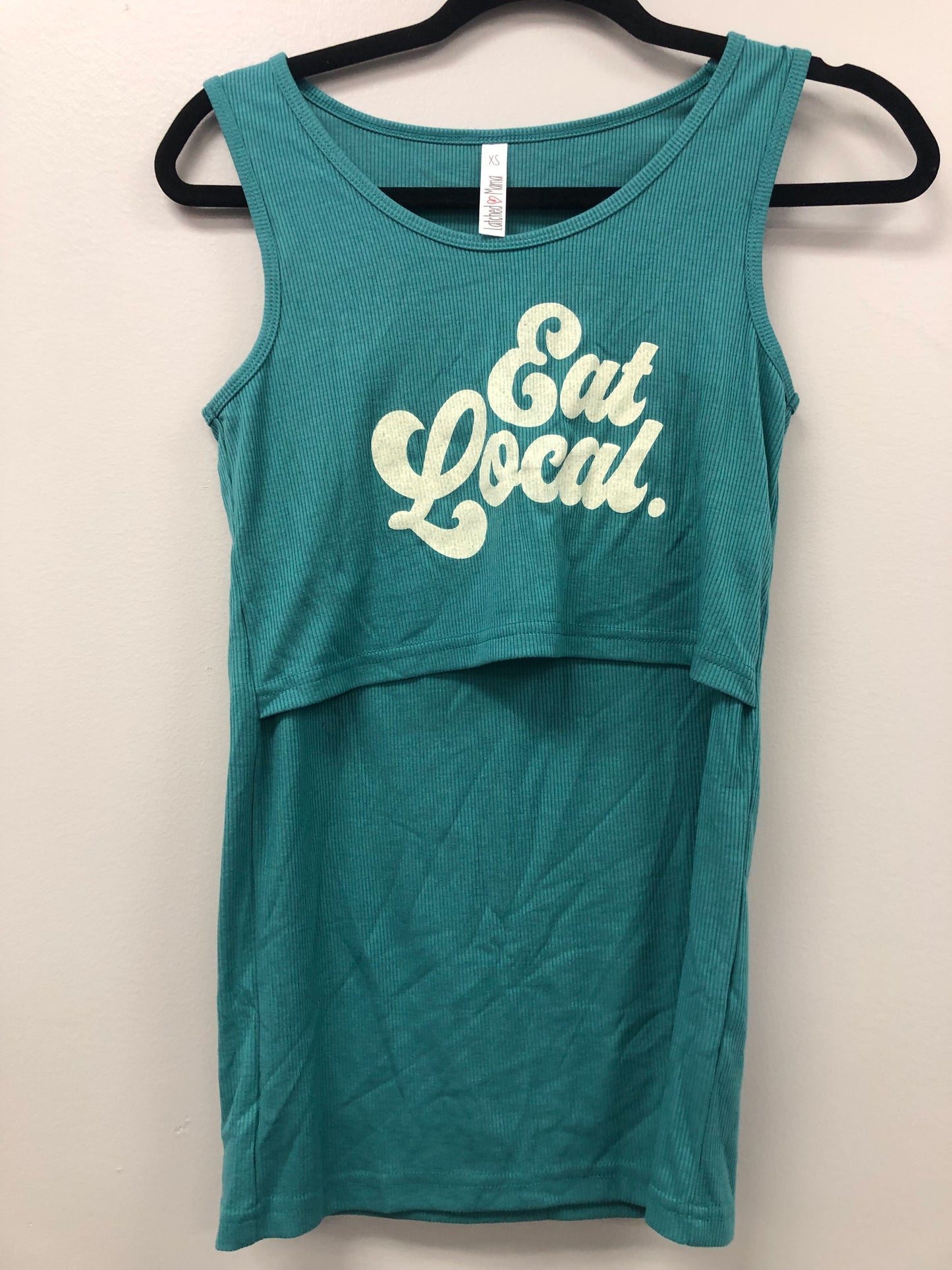 Outlet 5505 - Latched Mama Ribbed Nursing Tank - Teal - Extra Small