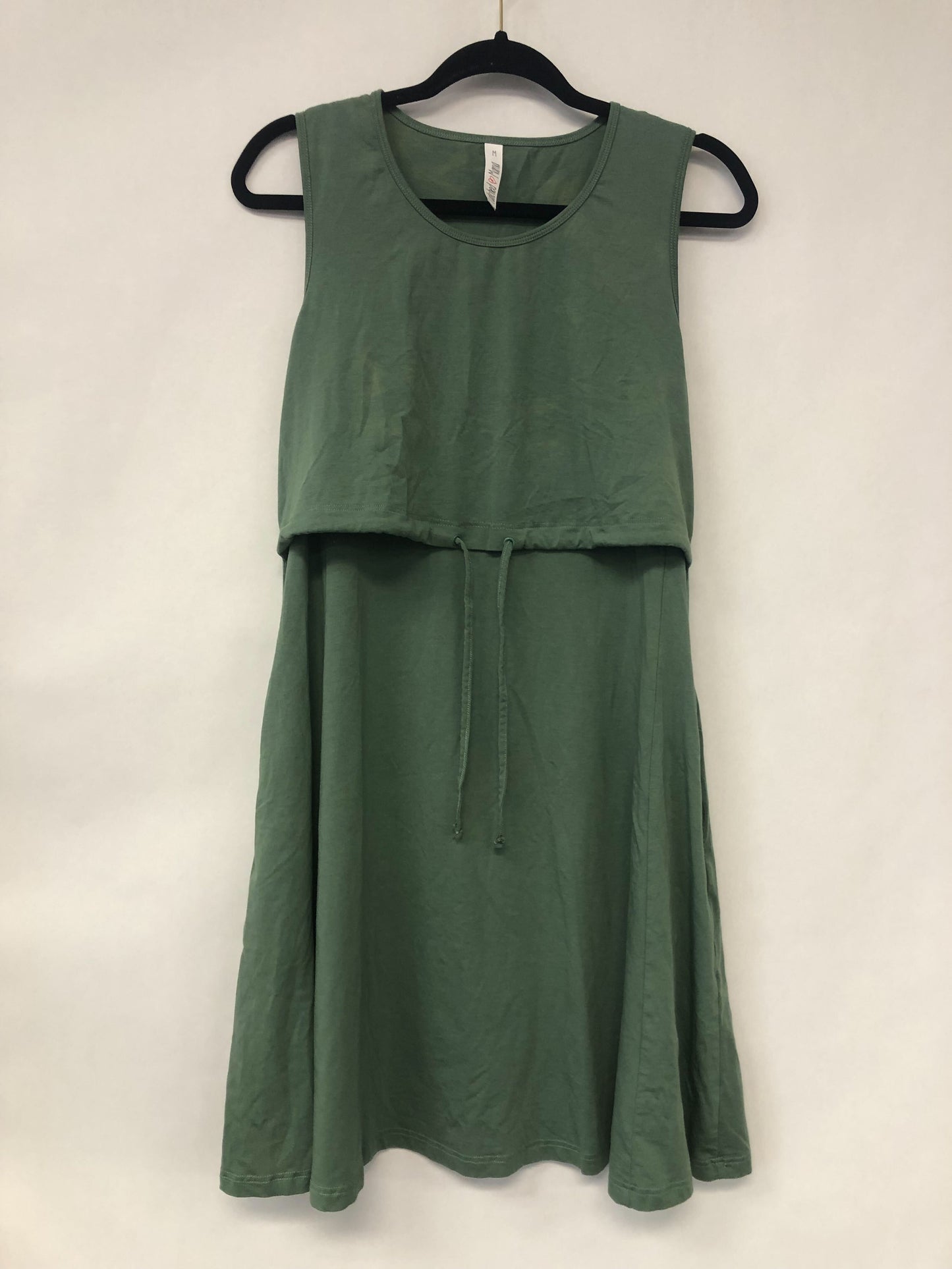 Outlet 6249 - Latched Mama Drawstring Tank Dress 2.0 - Fern - Medium