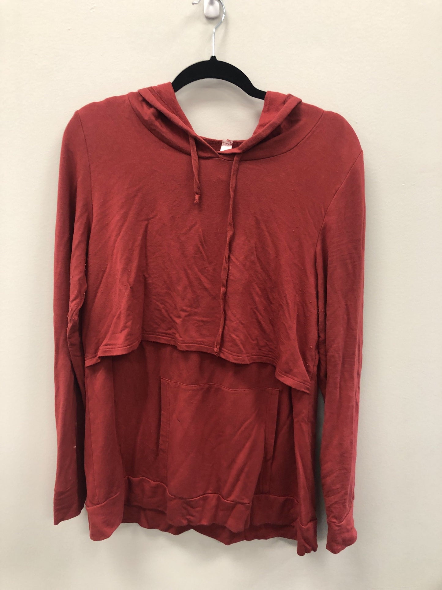 Outlet 5821 - Latched Mama Cloud Nursing Hoodie - Rust - Extra Large