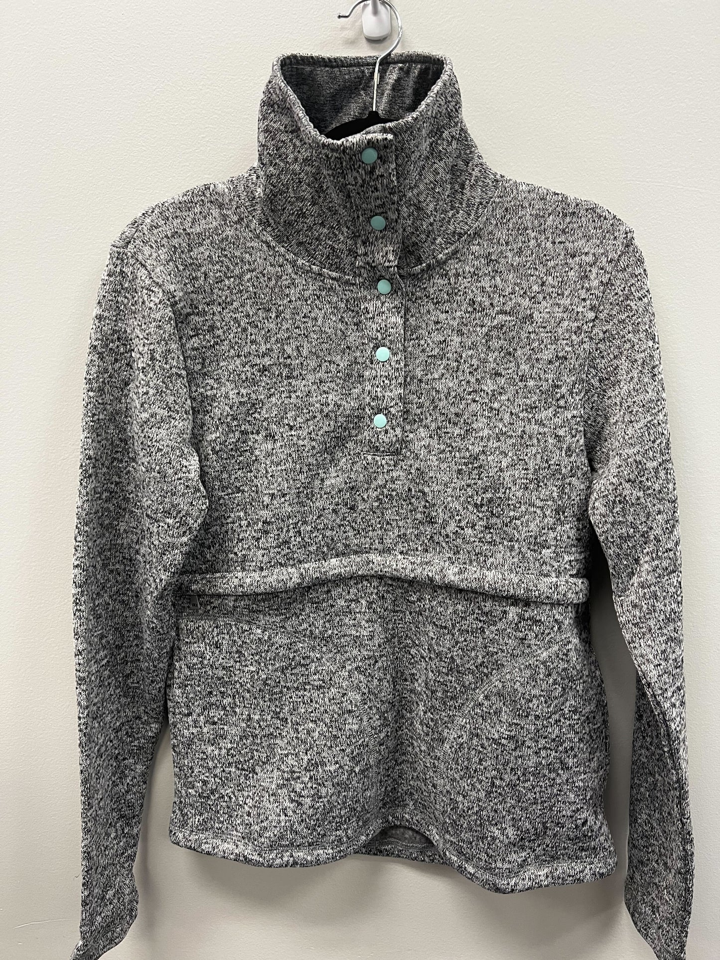 Outlet 6019 - Latched Mama Perfect Nursing Pullover - Heathered Grey - Extra Extra Small