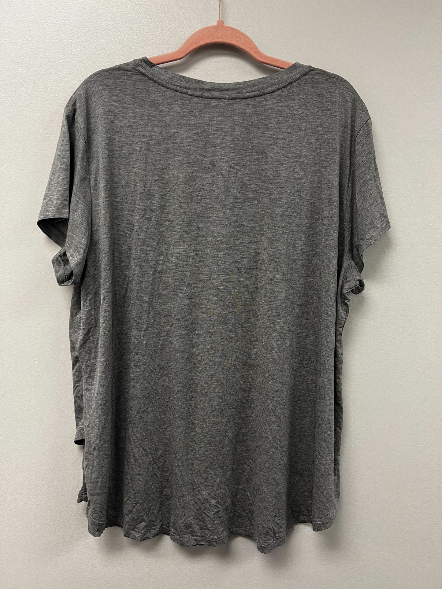 Outlet 6009 - V-Neck Boyfriend Nursing Tee - Light Grey - 2X