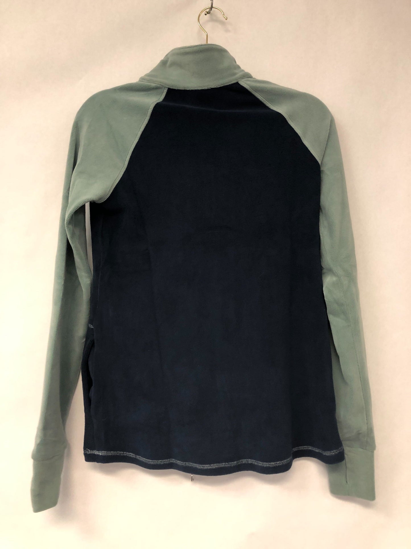 Outlet 6262 - Latched Mama Zip Fleece Nursing Pullover - Navy Seafoam - Extra Small