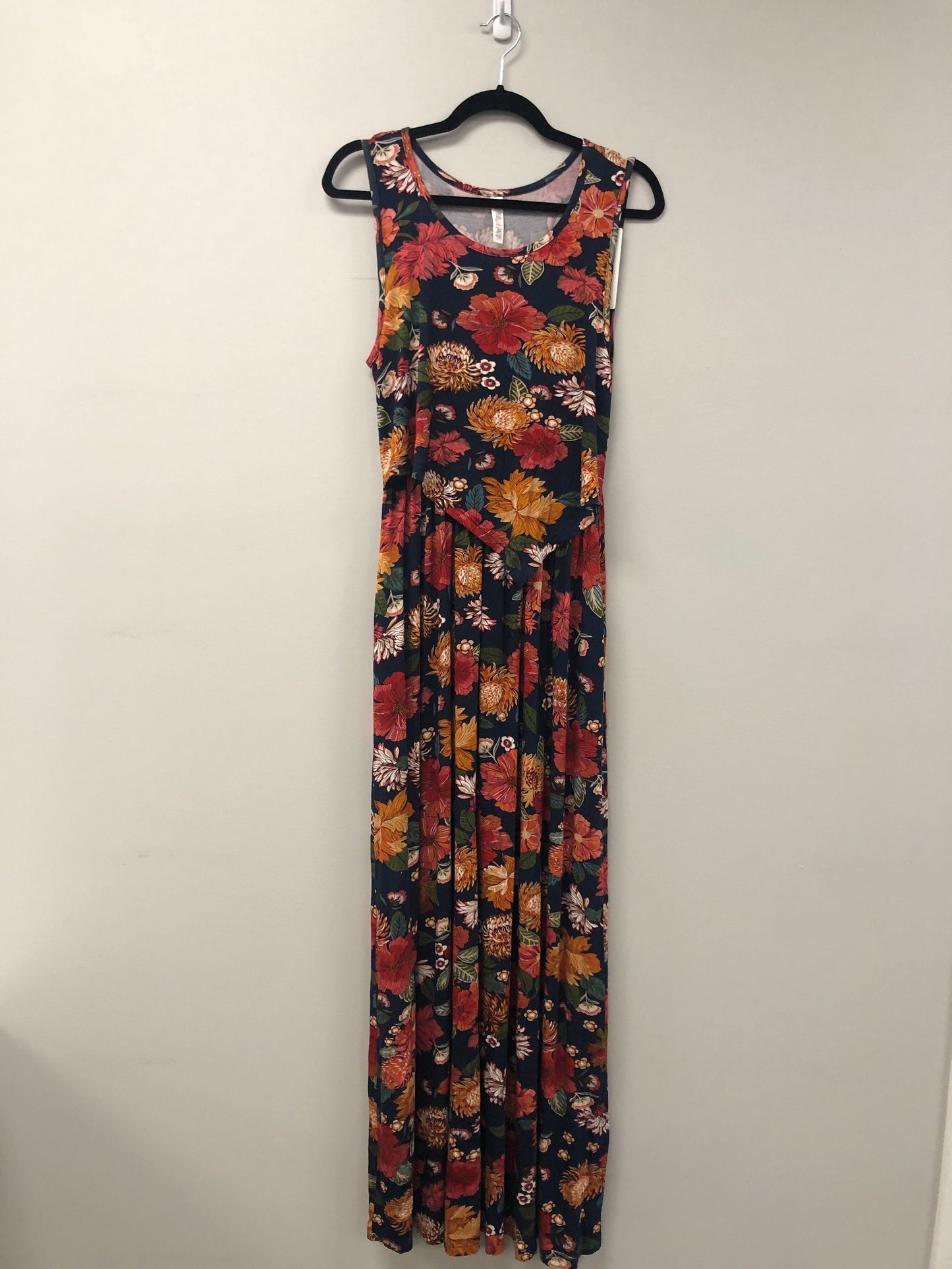 Outlet 5569 - Latched Mama Front Knot Nursing Maxi Dress - Radio Retro - Medium