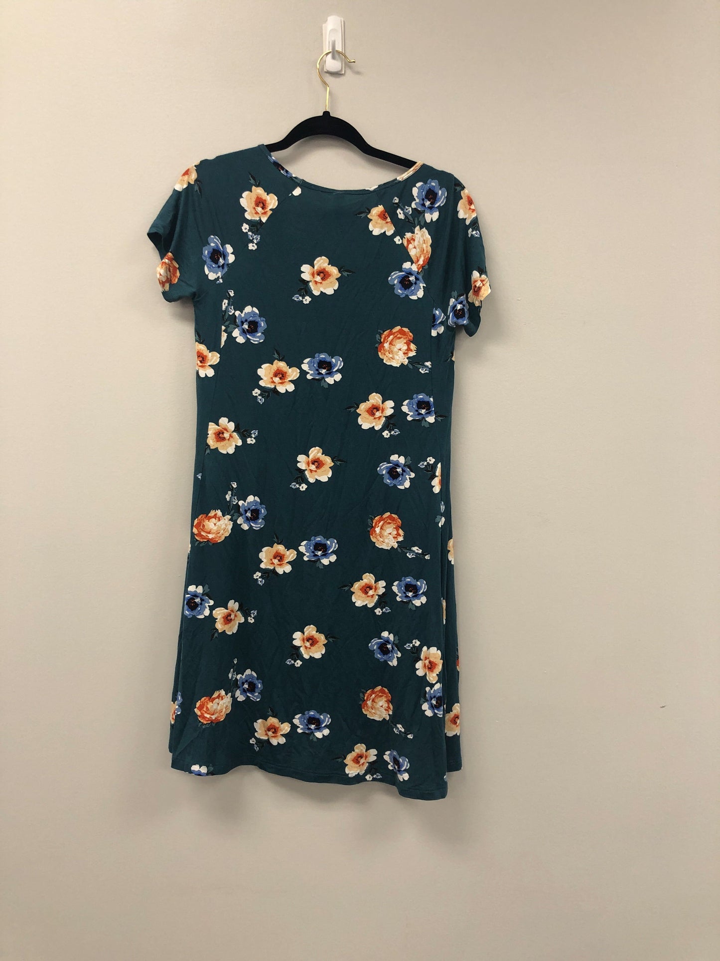 Outlet 5891 - Latched Mama Drawstring T-Shirt Nursing Dress - Teal Breeze - Small