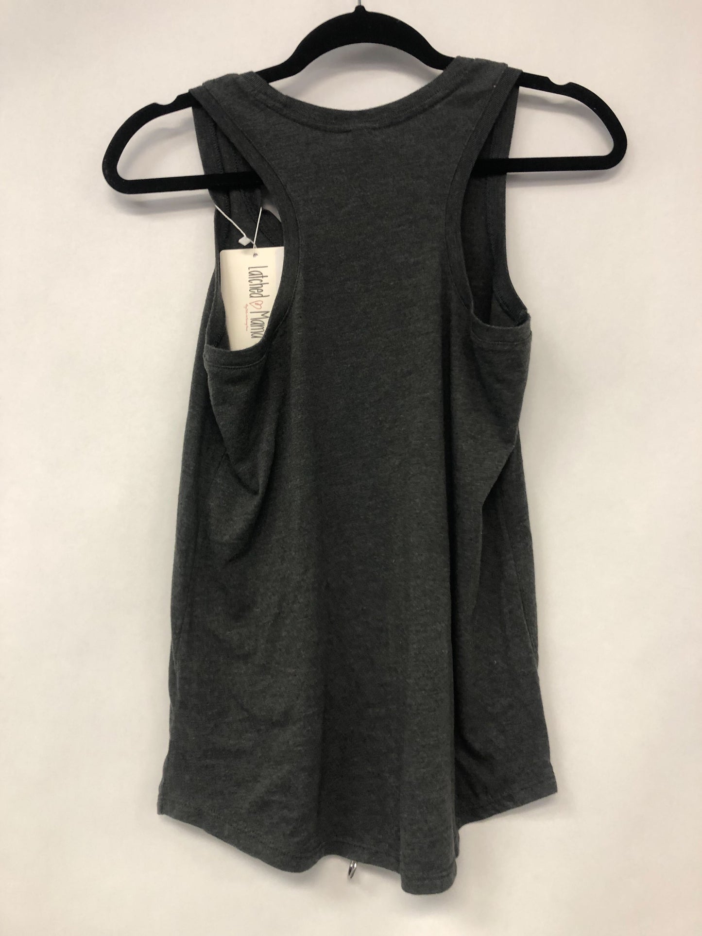 Outlet 6162 - Latched Mama Pretty & Prickly Non-Nursing Tank - Dark Charcoal - Medium