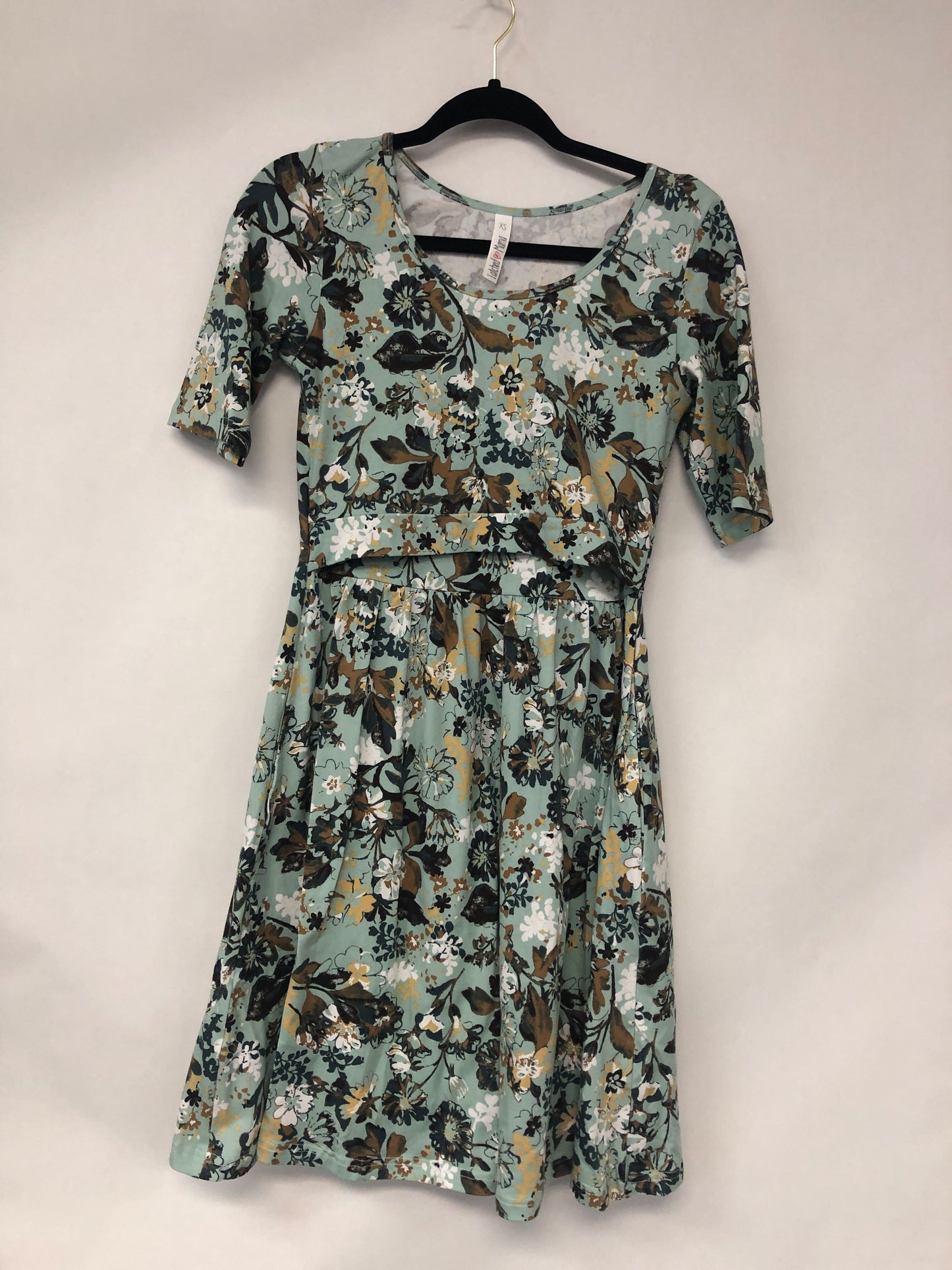 Outlet 6104 - Latched Mama Simple Cotton Nursing Dress - Freshwater - Extra Small