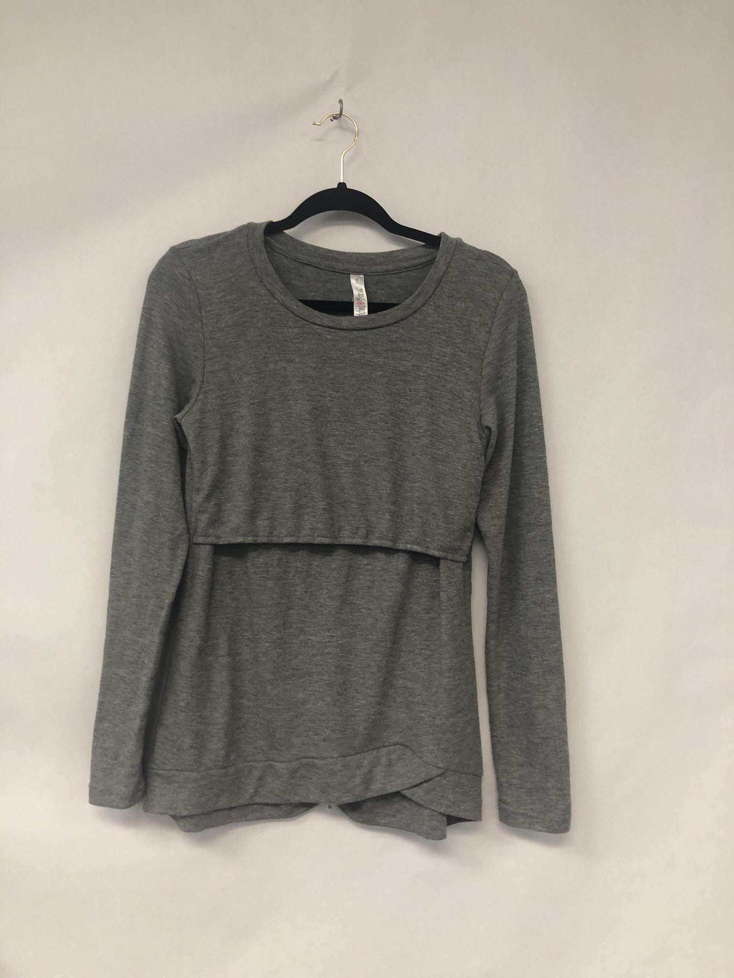Outlet 6220 - Latched Mama Everyday Nursing Sweater - Heathered Grey - Medium