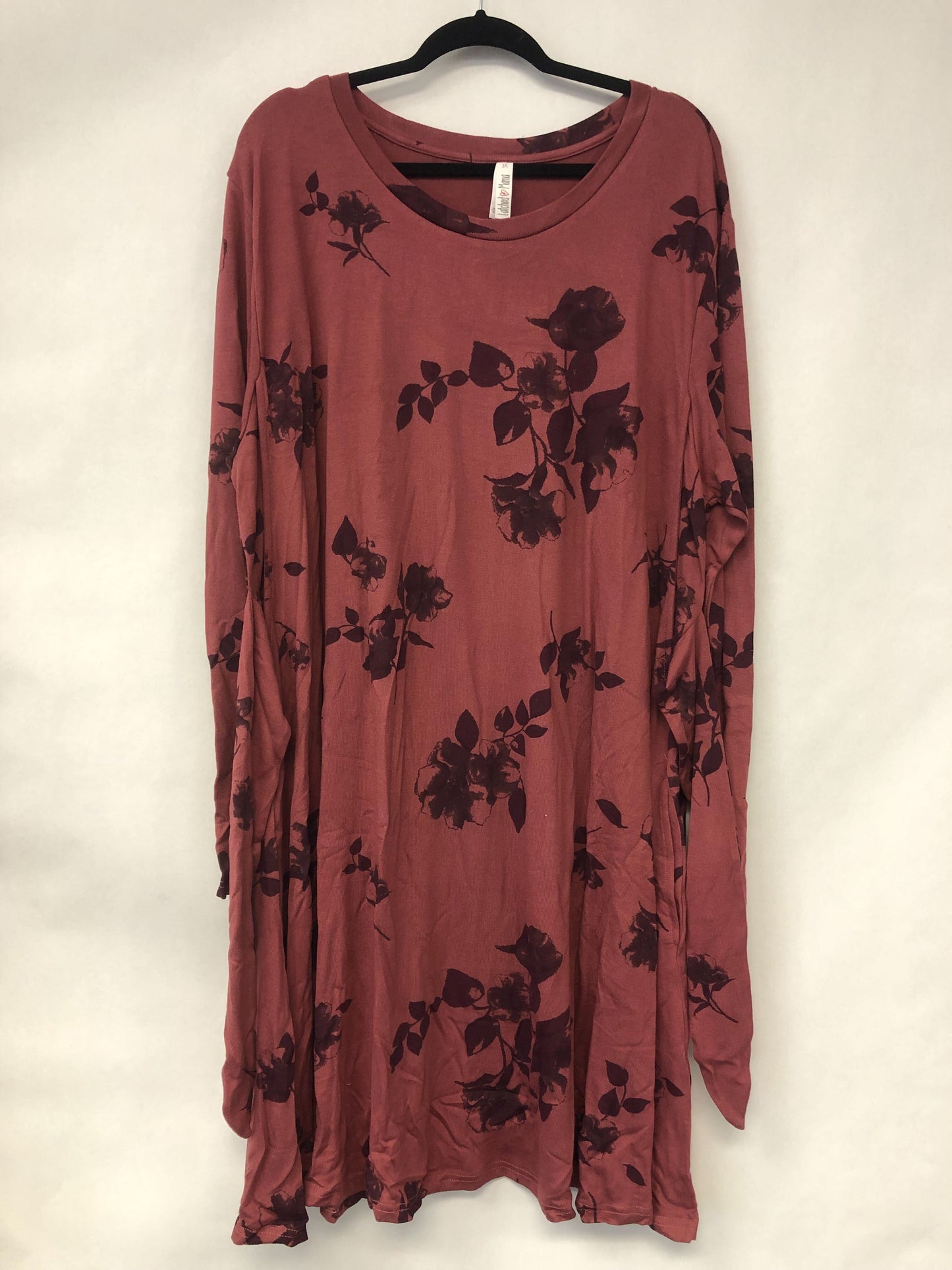 Outlet 6154 - Latched Mama Sweater Nursing Dress - Rosewood - 3X