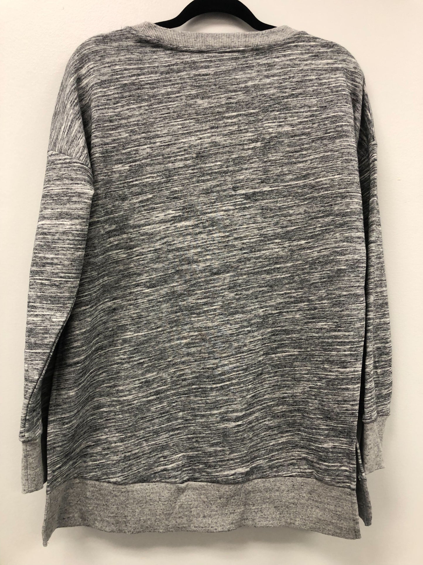 Outlet 5784 - Latched Mama Deluxe Crewneck Nursing Pullover - heathered grey/ wildflowers - XS/S