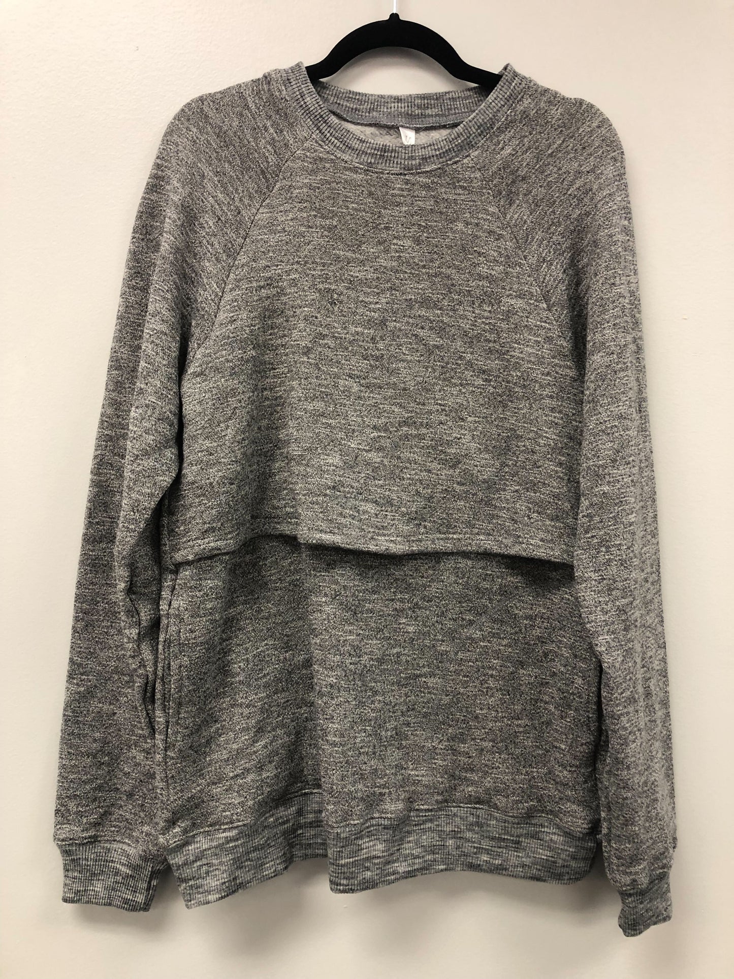 Outlet 5781 - Latched Mama Snuggle-Up Nursing Sweatshirt - Heathered Grey - XS/S