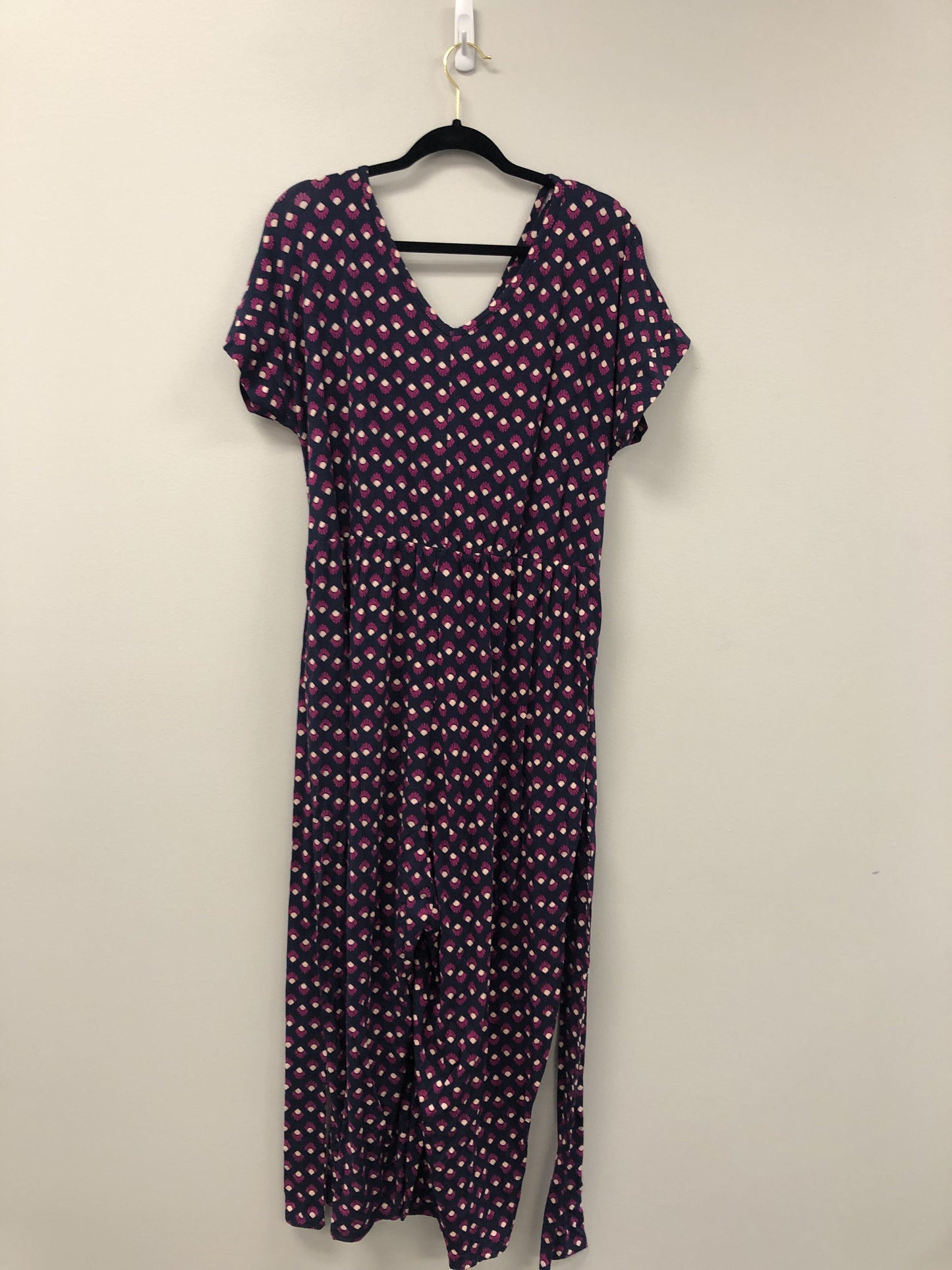 Outlet 5842 - Latched Mama V-Neck Nursing Jumpsuit - Treasure Cove - 1X