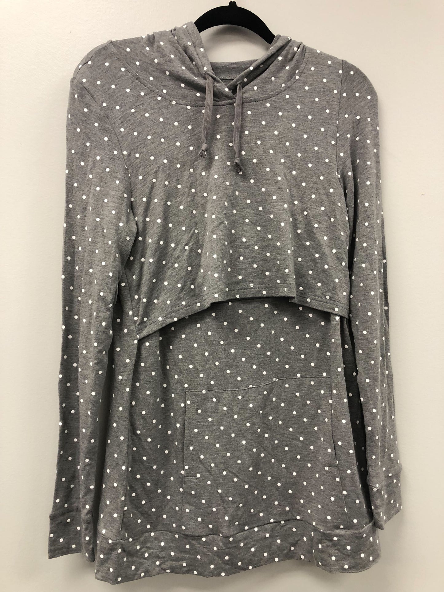 Outlet 5796 - Latched Mama Cloud Nursing Hoodie - Grey Dots - Small