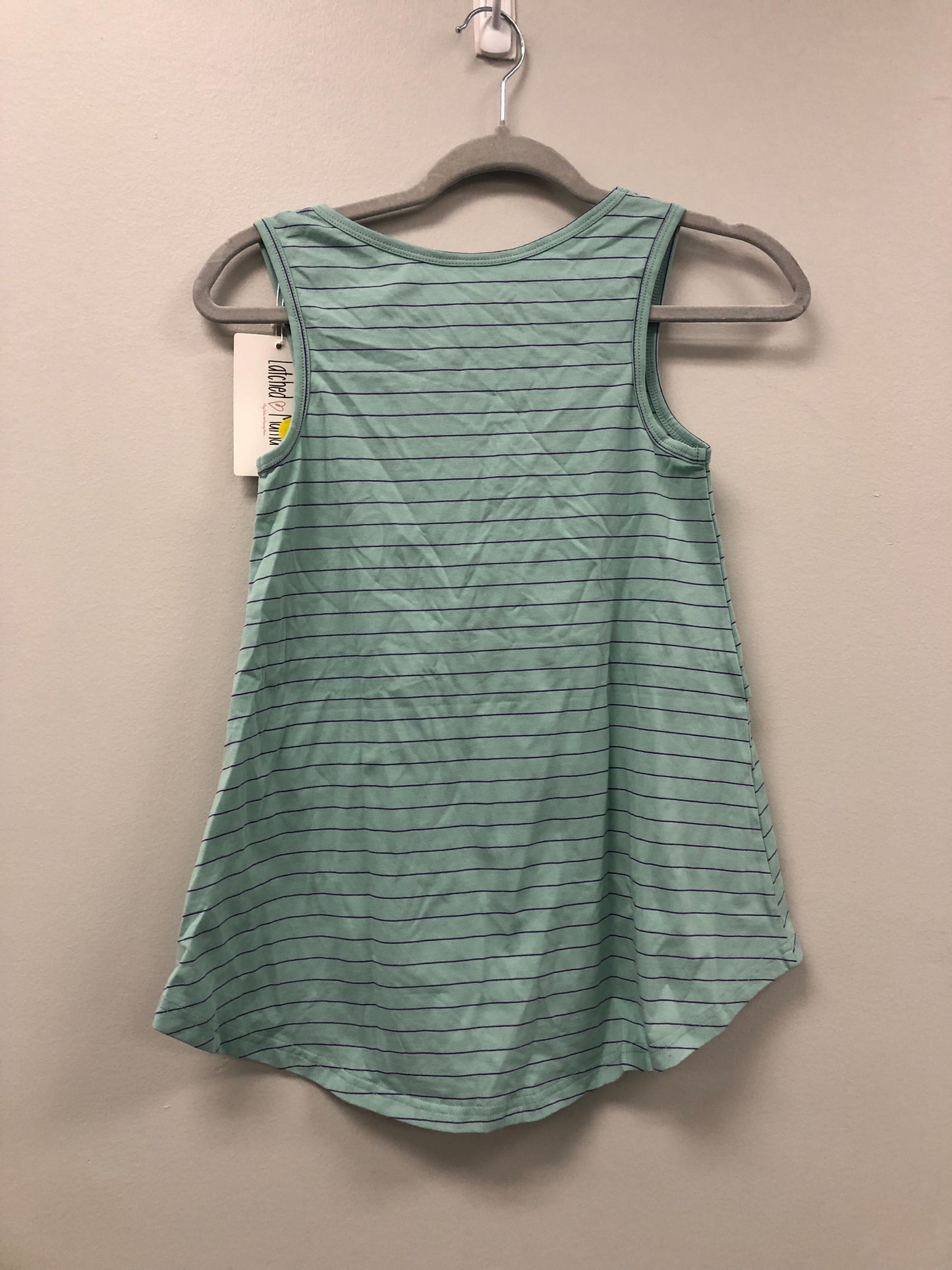 Outlet 5929 - Latched Mama Swing Nursing Tank - Plum Stripe - Extra Extra Small